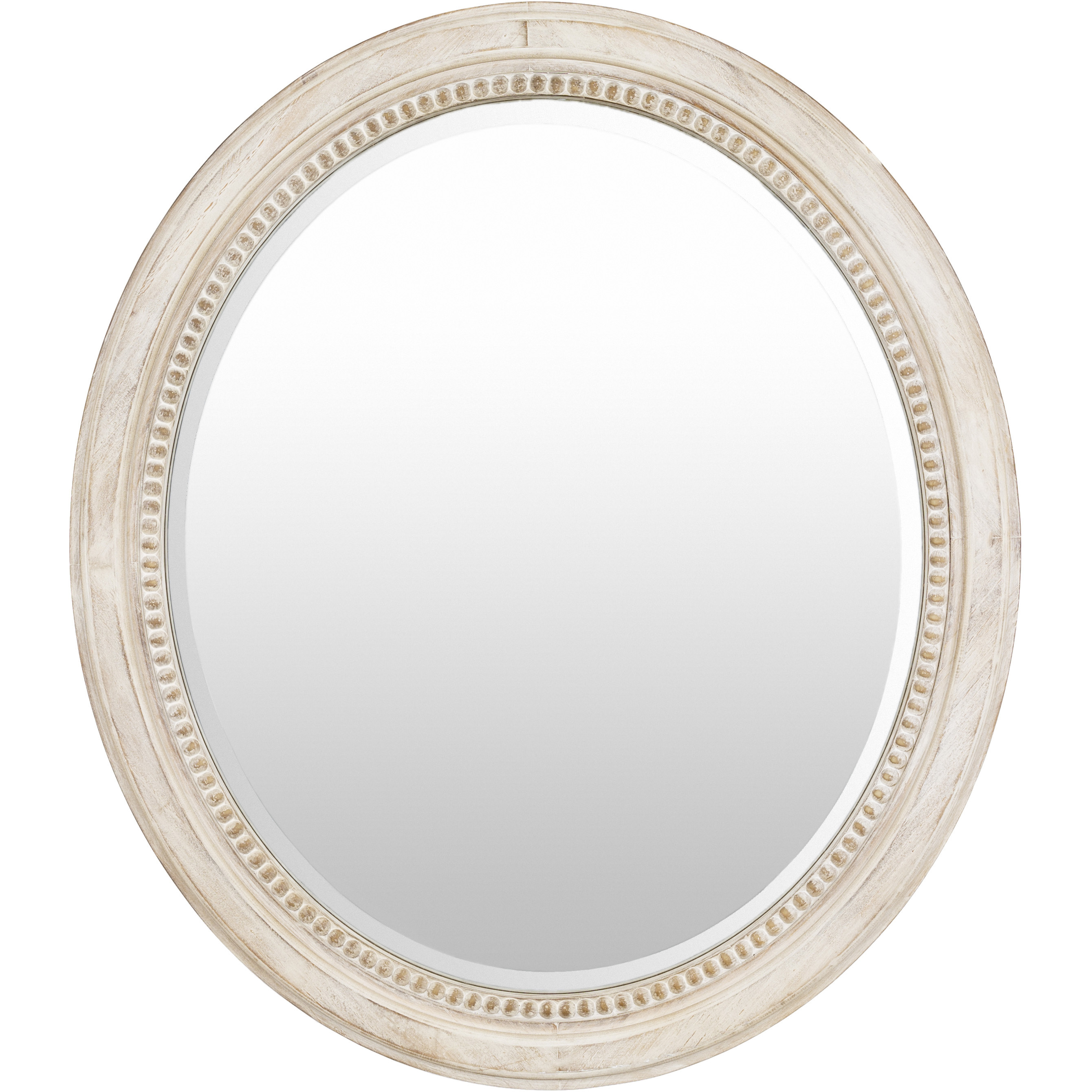 Zohra 28 X 24.5 inch Light Grey Mirror, Oval