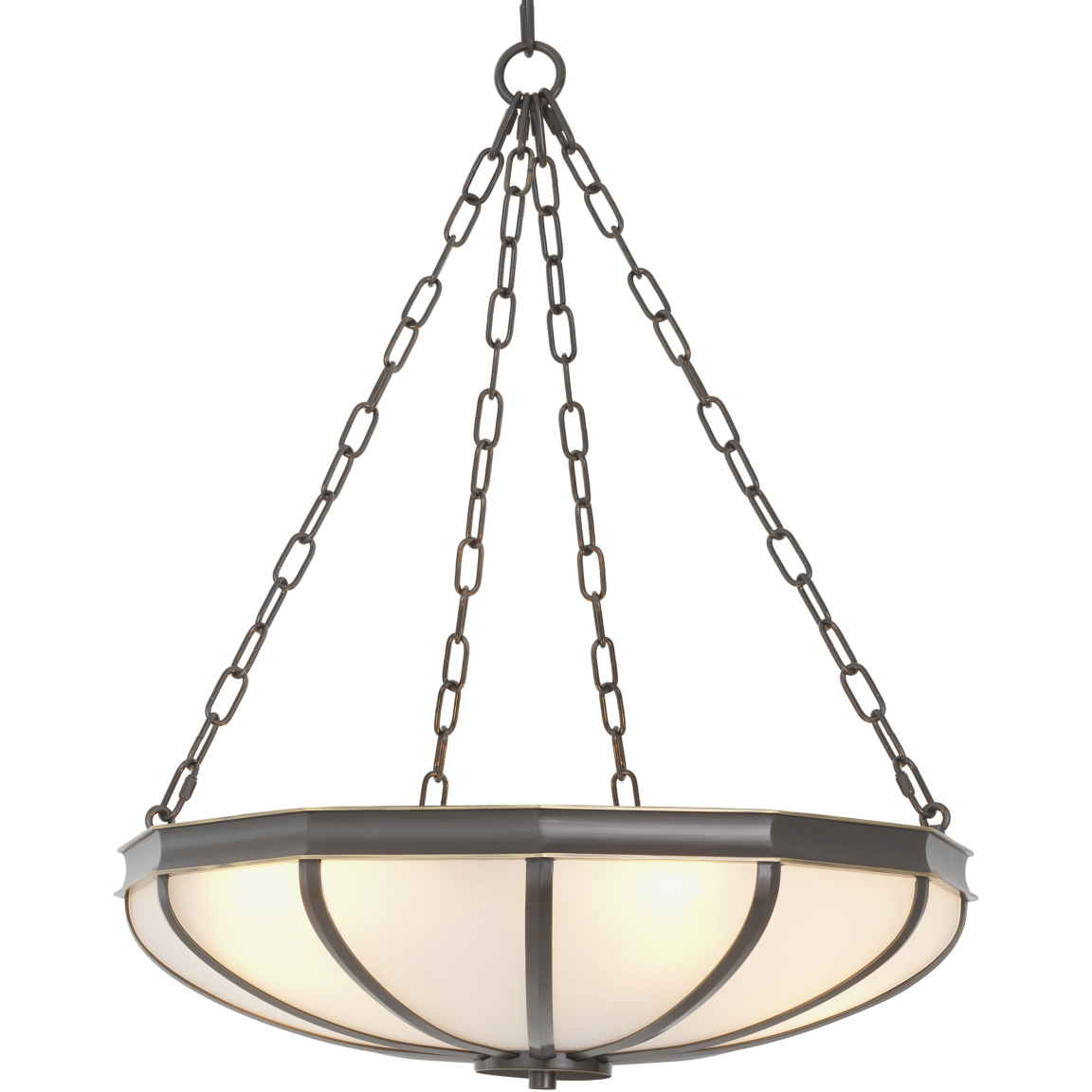 Jenkins 4 Light 23.62 inch Bronze and White Glass Pendant Ceiling Light