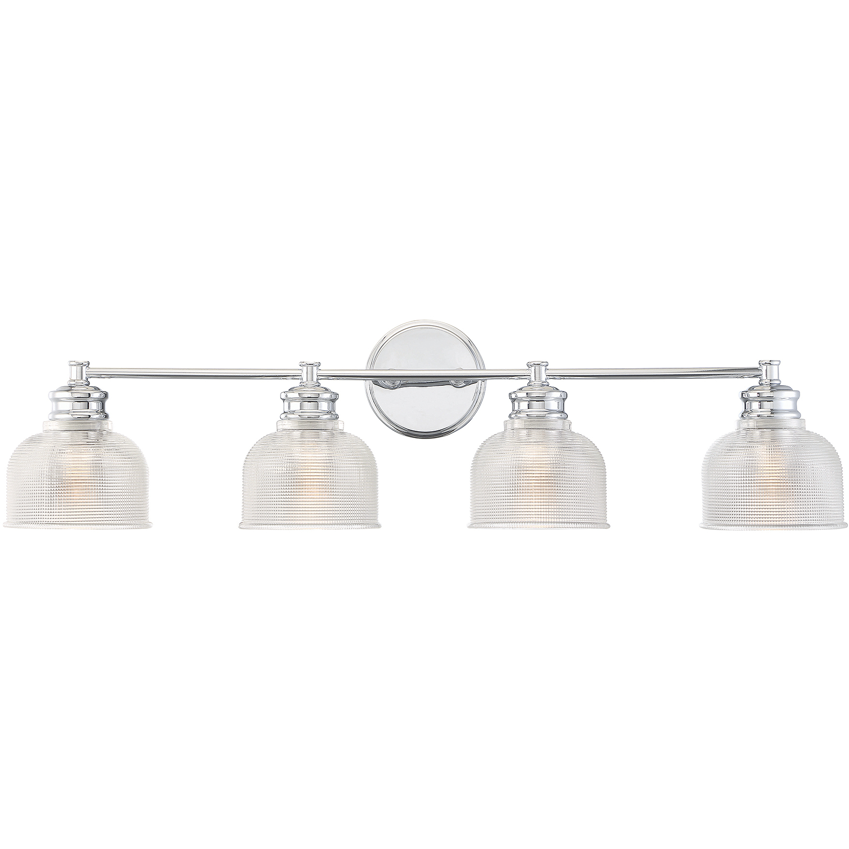 Transitional 4 Light 32 inch Chrome Bathroom Vanity Light Wall Light
