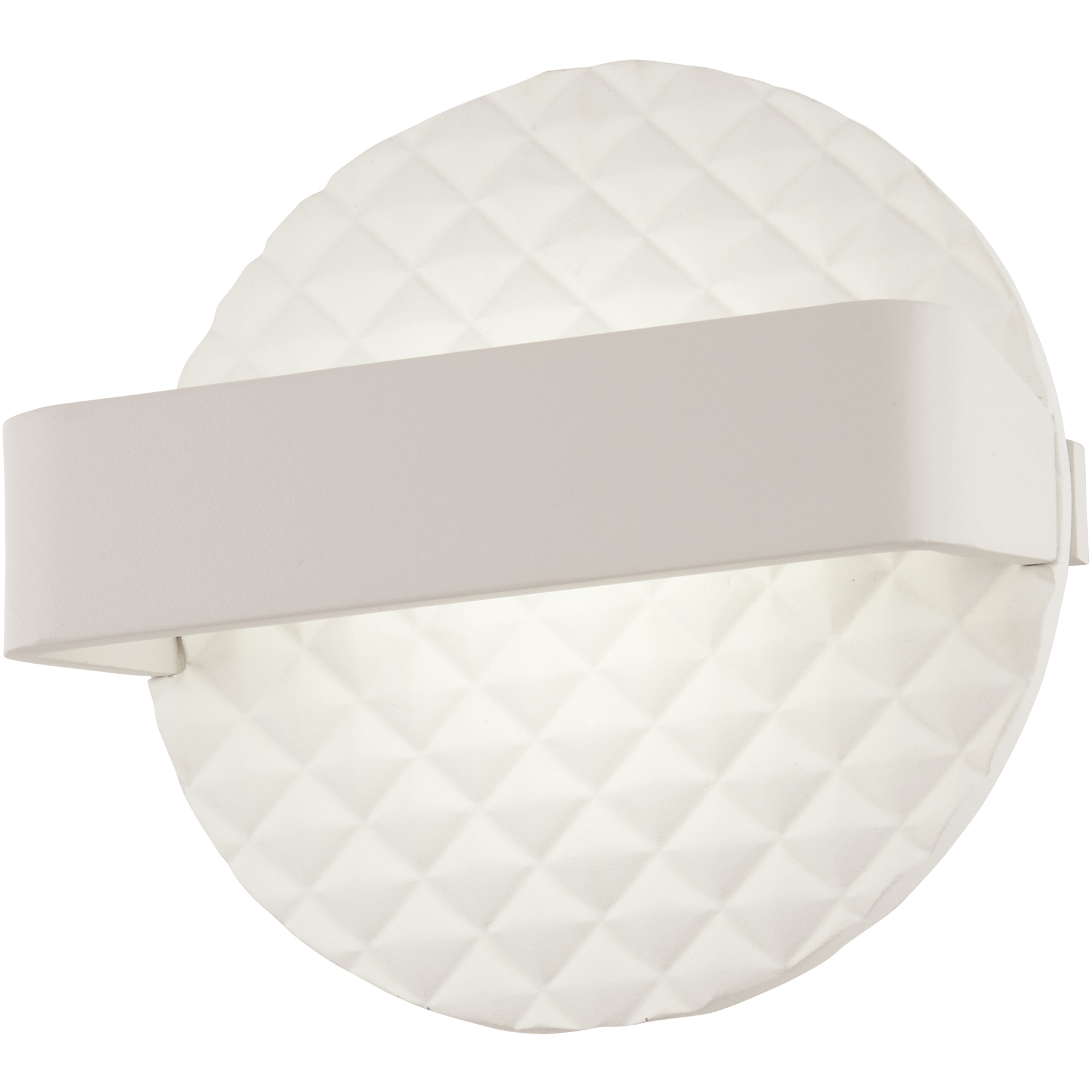 Quilted LED 6.5 inch Matte White ADA Wall Sconce Wall Light