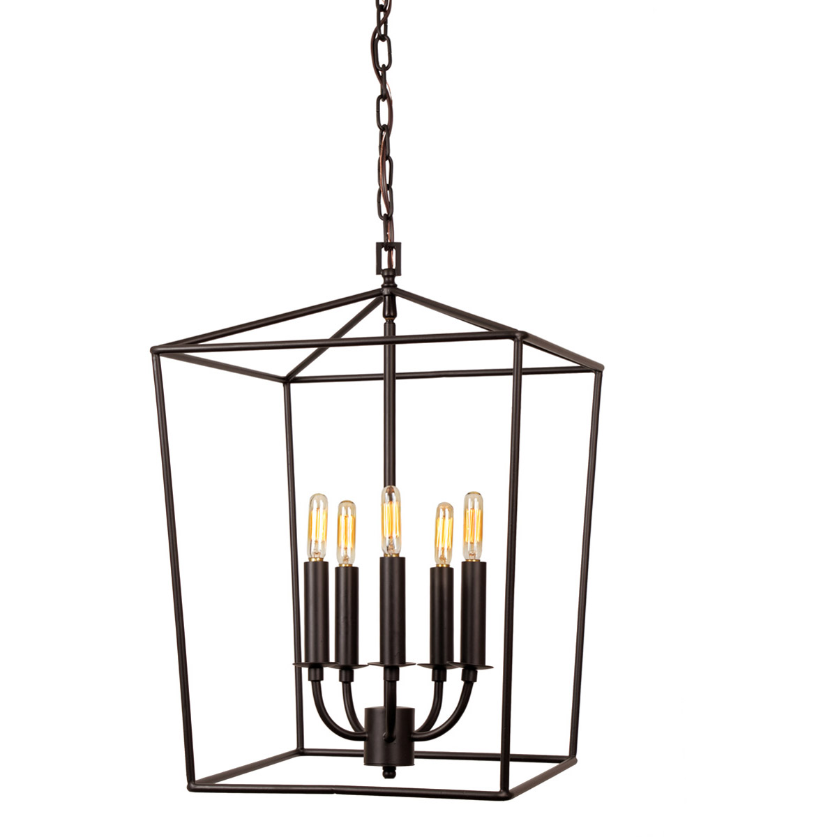 Austin 5 Light 15 inch Oil Rubbed Bronze Foyer Lantern Ceiling Light