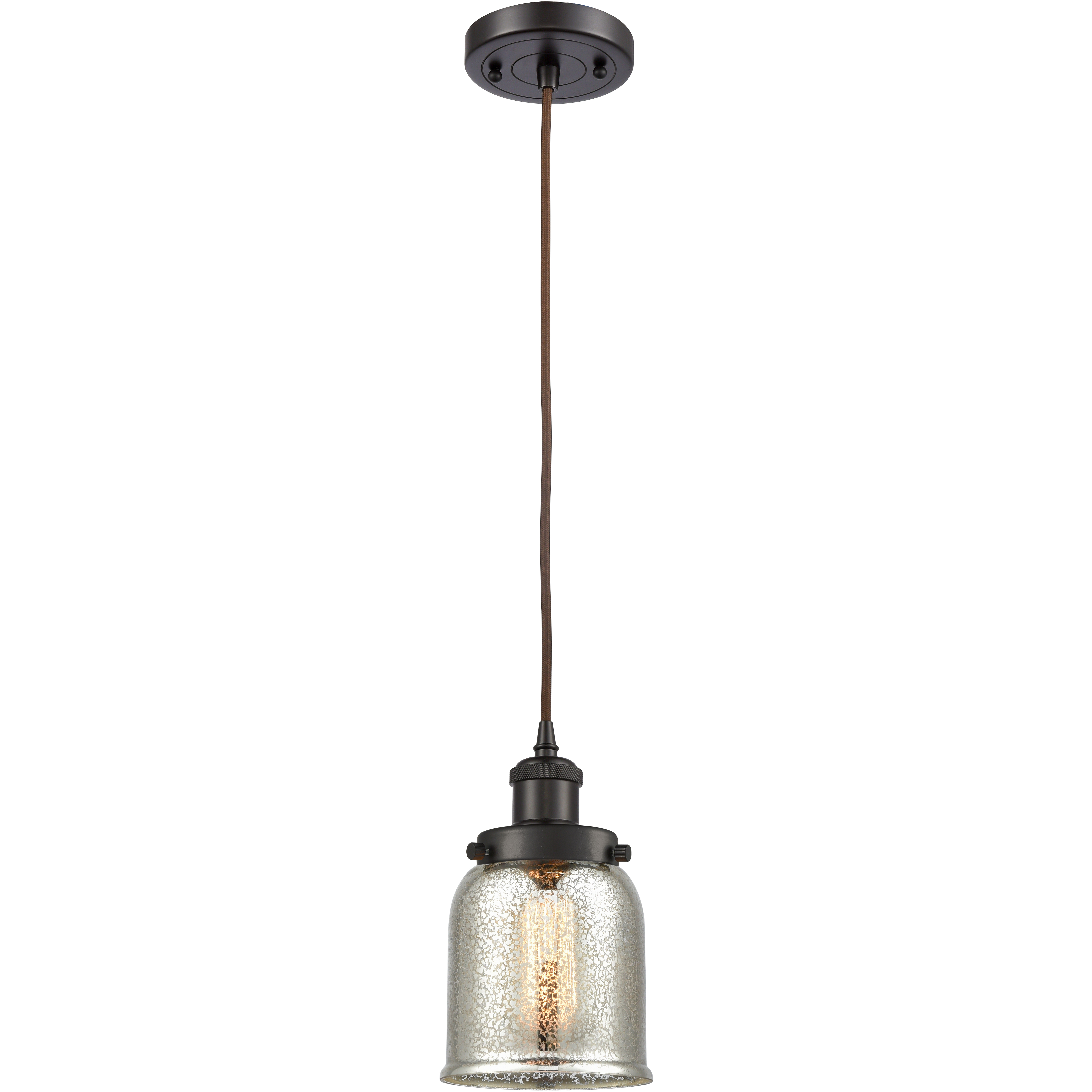 Small Bell LED 5 inch Oil Rubbed Bronze Mini Pendant Ceiling Light, Ballston
