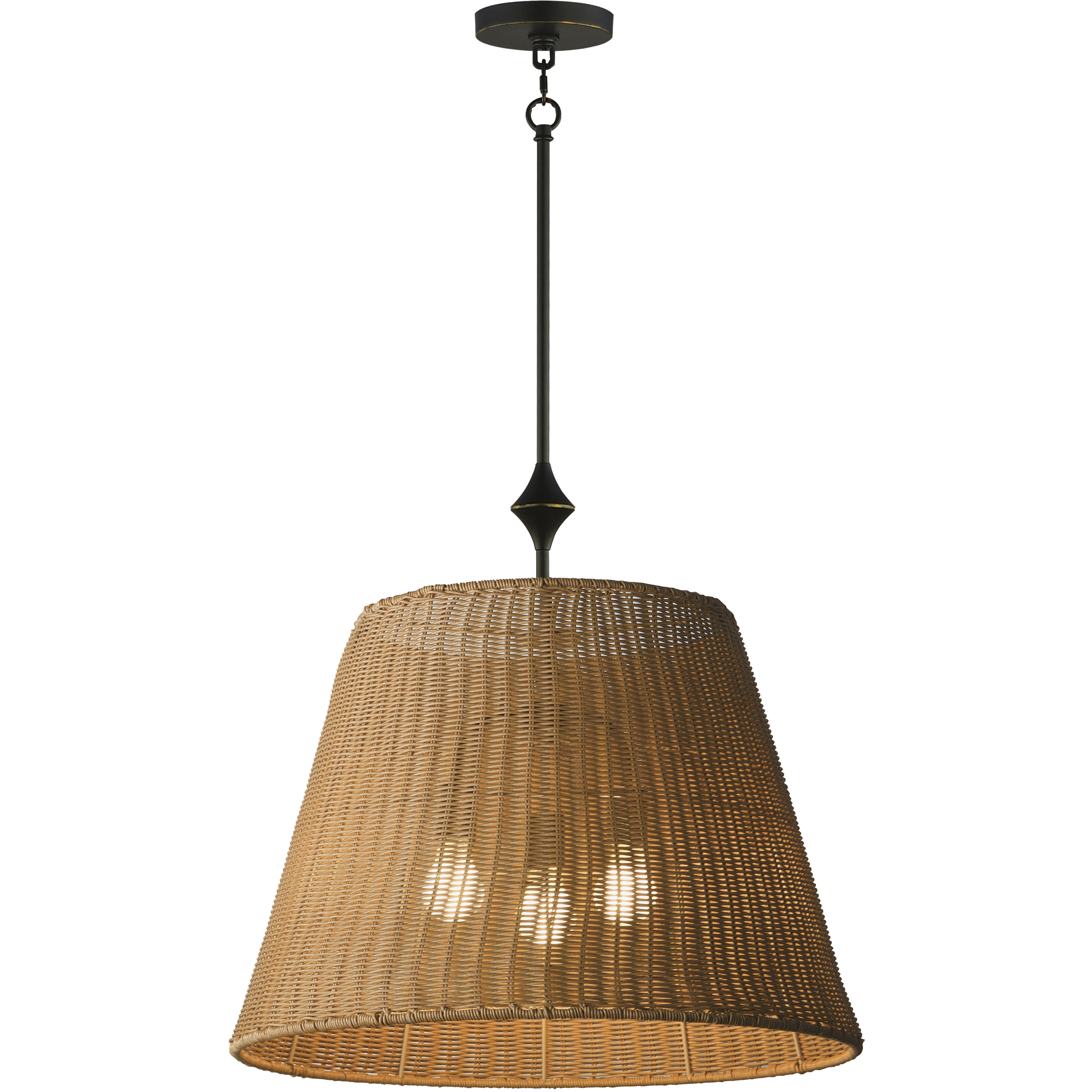 Baja 3 Light 24 inch Dark Bronze Single Pendant Ceiling Light