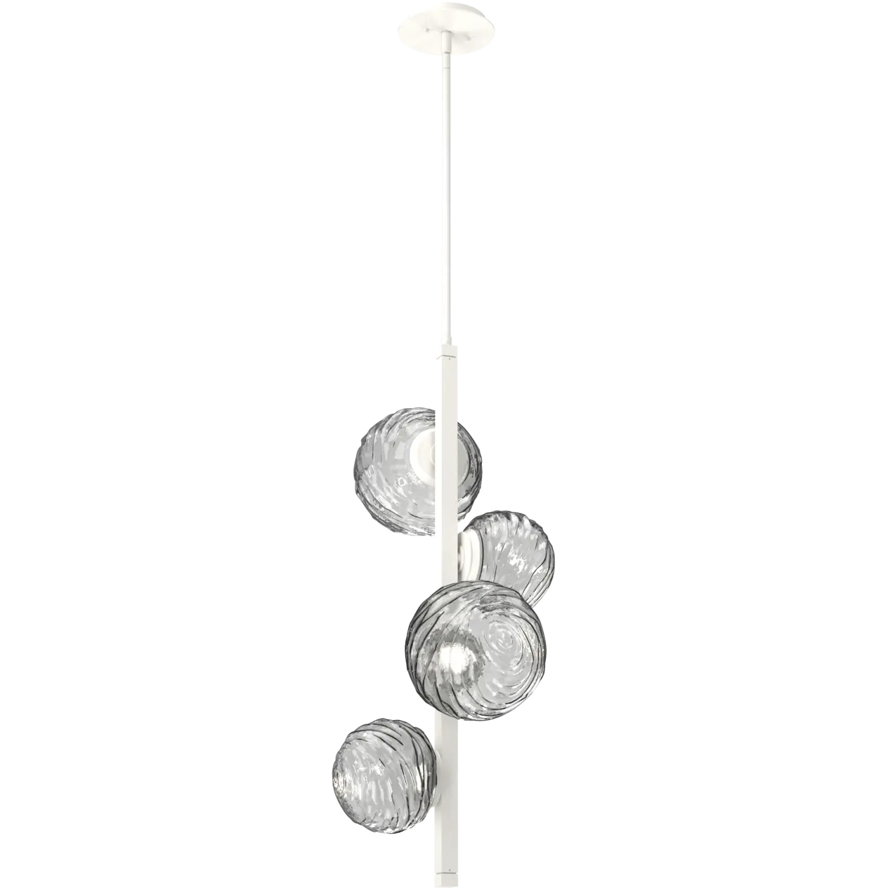 Gaia LED 16.6 inch Salt White Chandelier Ceiling Light, Twisted Vine