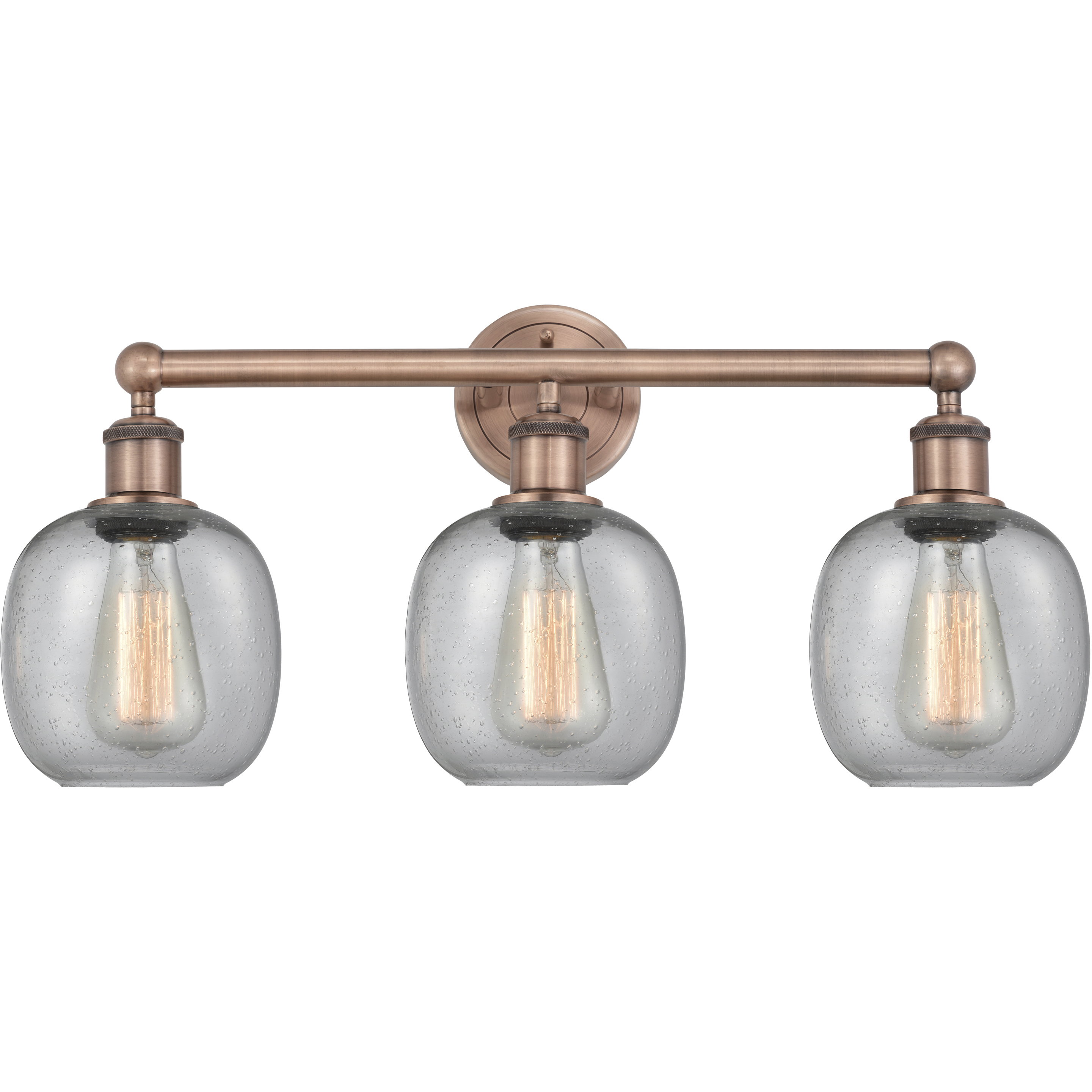 Belfast 3 Light 24 inch Antique Copper Bath Vanity Light Wall Light in Seedy