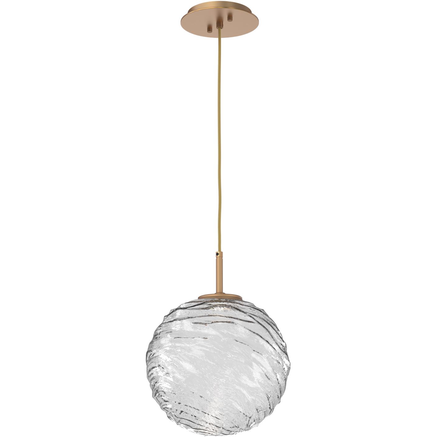 Gaia LED 20 inch Novel Brass Pendant Ceiling Light in Clear, 2700K LED, Large