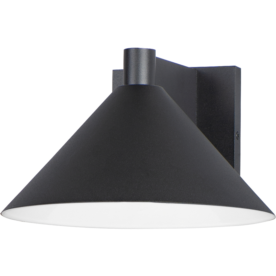 Conoid LED 6 inch Black Outdoor Wall Mount