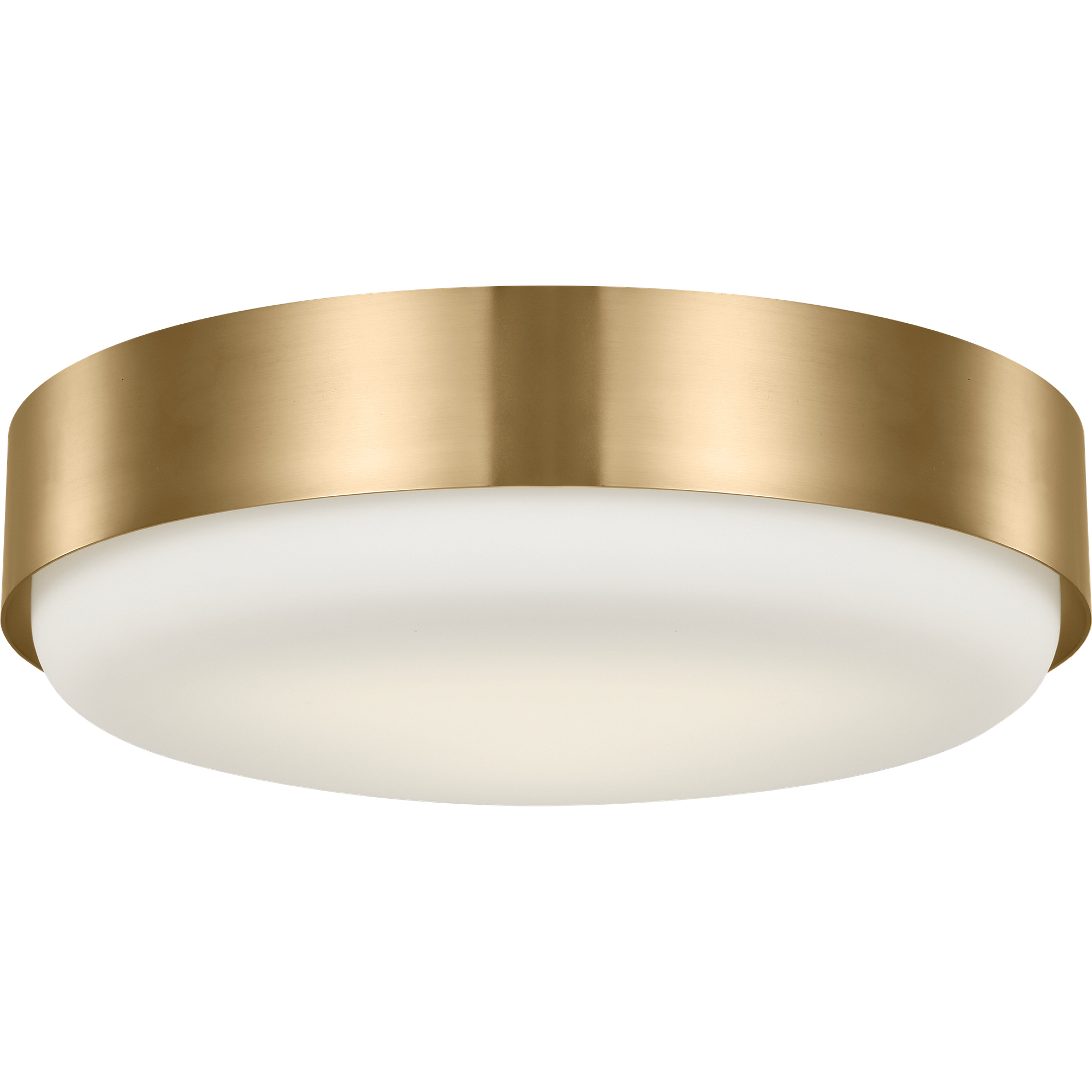 Richard June Aurelle 3 Light 17.25 inch Estate Brass Flush Mount Ceiling Light in LED
