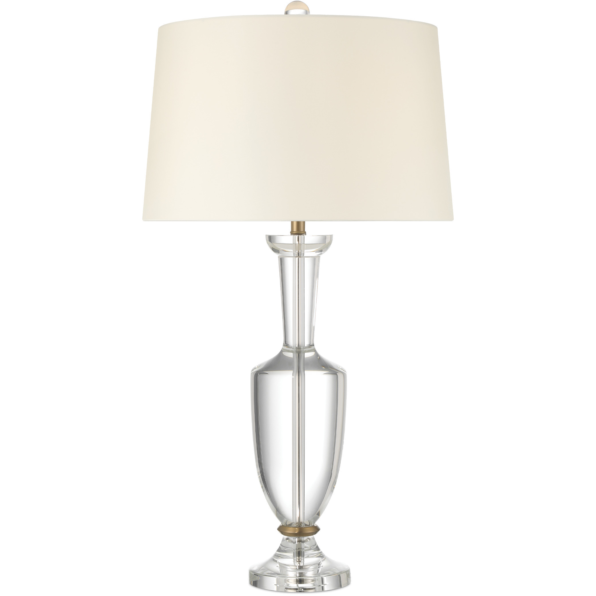 Classico 33.5 inch 150 watt Clear and Natural Brass Table Lamp Portable Light