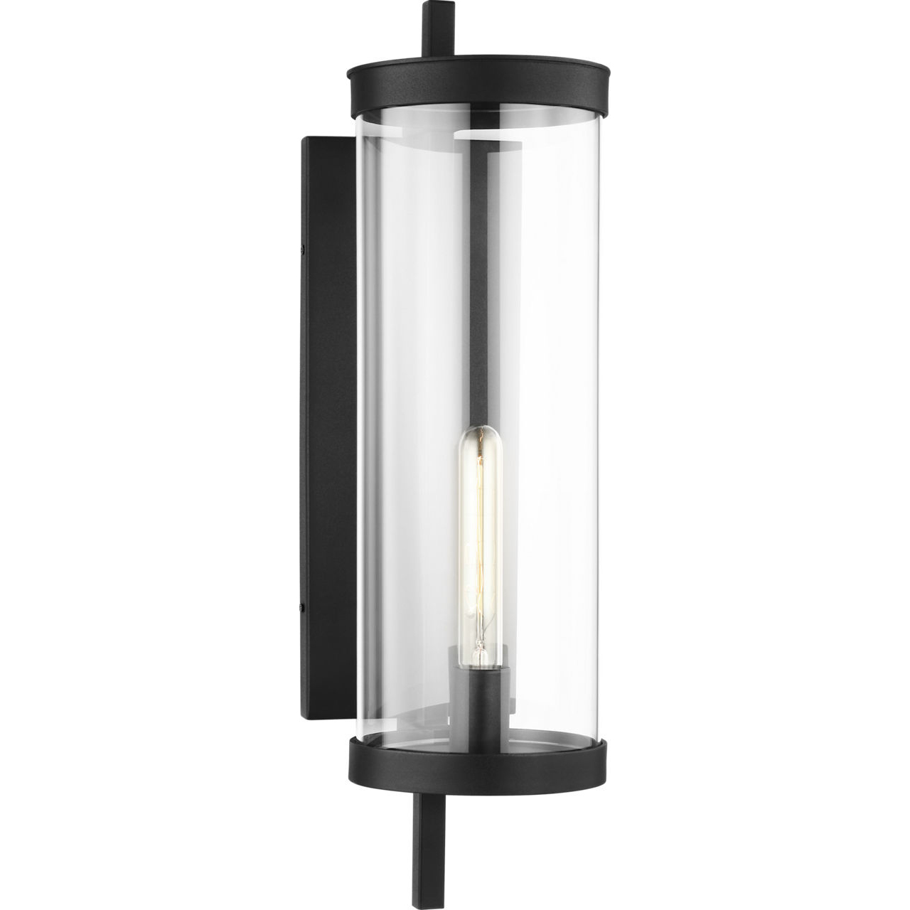 C&M by Chapman & Myers Eastham 1 Light 24 inch Textured Black Outdoor Wall Lantern