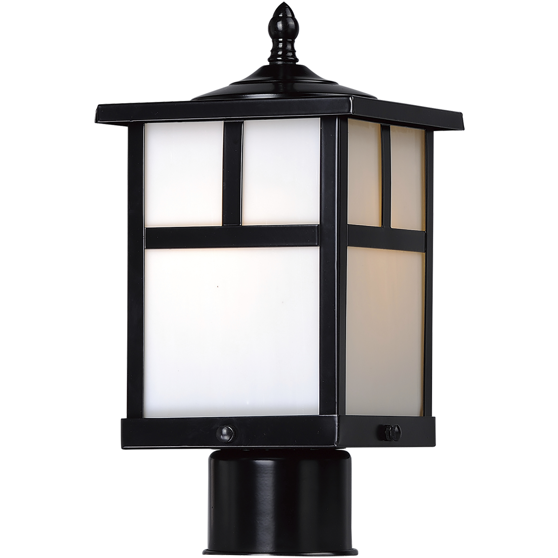 Coldwater 1 Light 12 inch Black Outdoor Pole/Post Mount in White