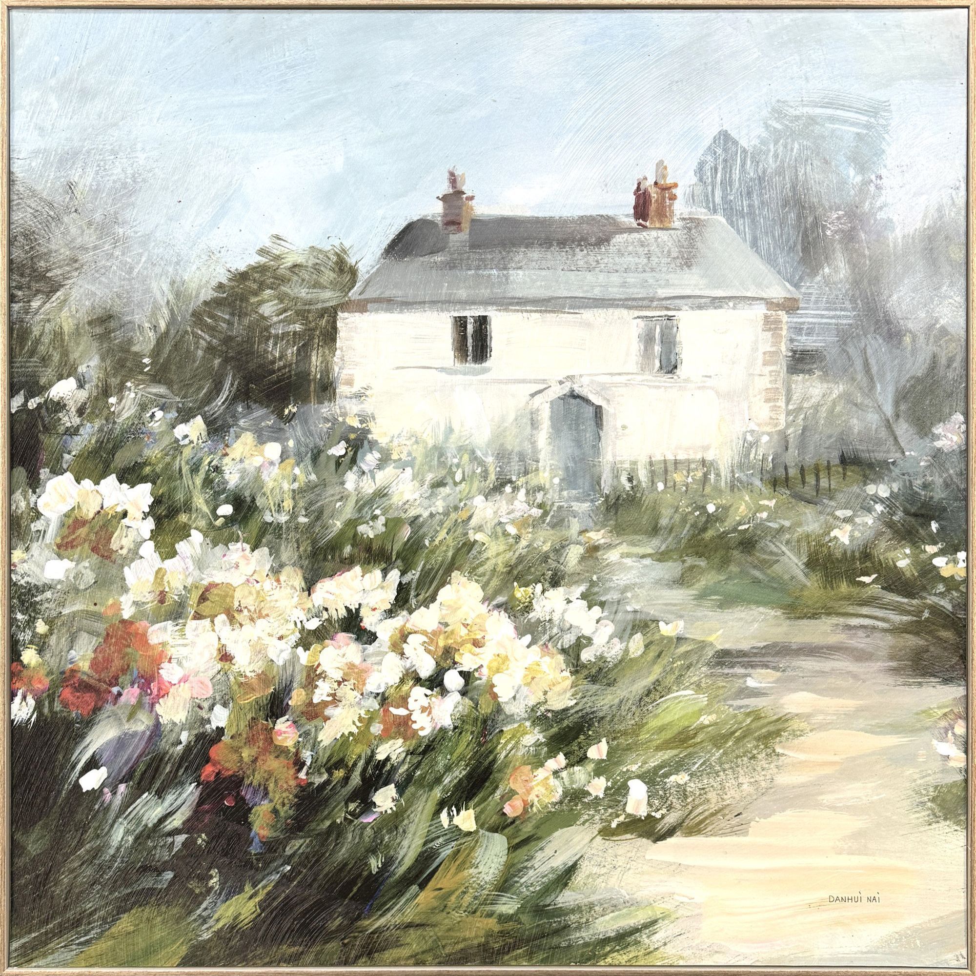Garden View 29 X 29 inch Non-Glass Framed Art, Propac