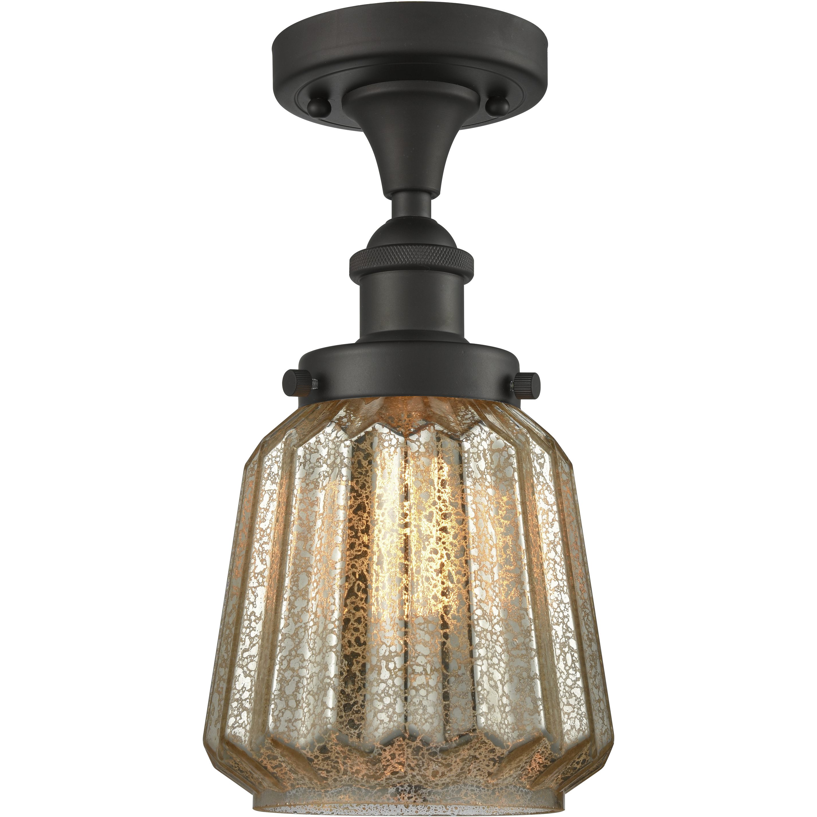 Chatham 1 Light 6.5 inch Oil Rubbed Bronze Semi-Flush Mount Ceiling Light
