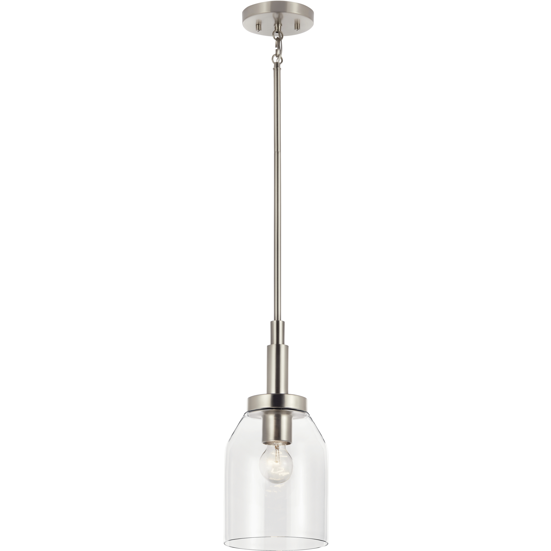 Madden 1 Light Brushed Nickel Mini Pendant Ceiling Light