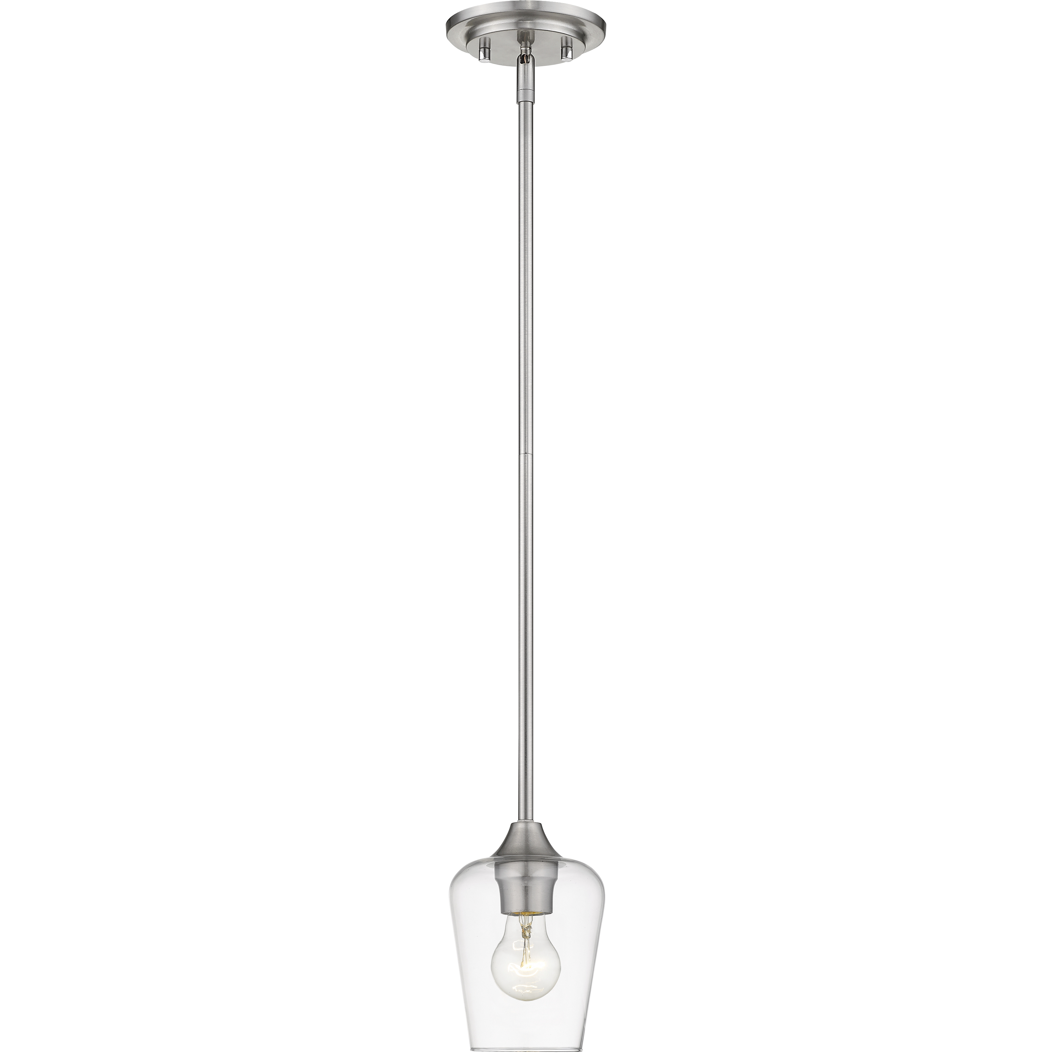 Joliet 1 Light 5.5 inch Brushed Nickel Pendant Ceiling Light