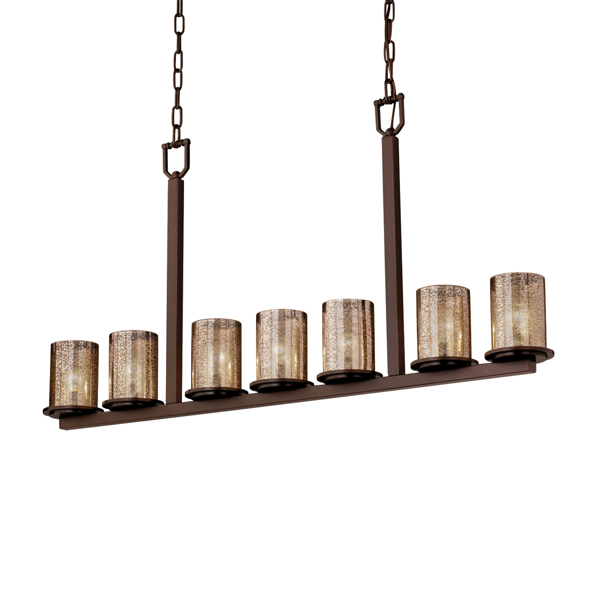 Fusion LED 5 inch Brushed Nickel Chandelier Ceiling Light in 4900 Lm LED, Frosted Crackle