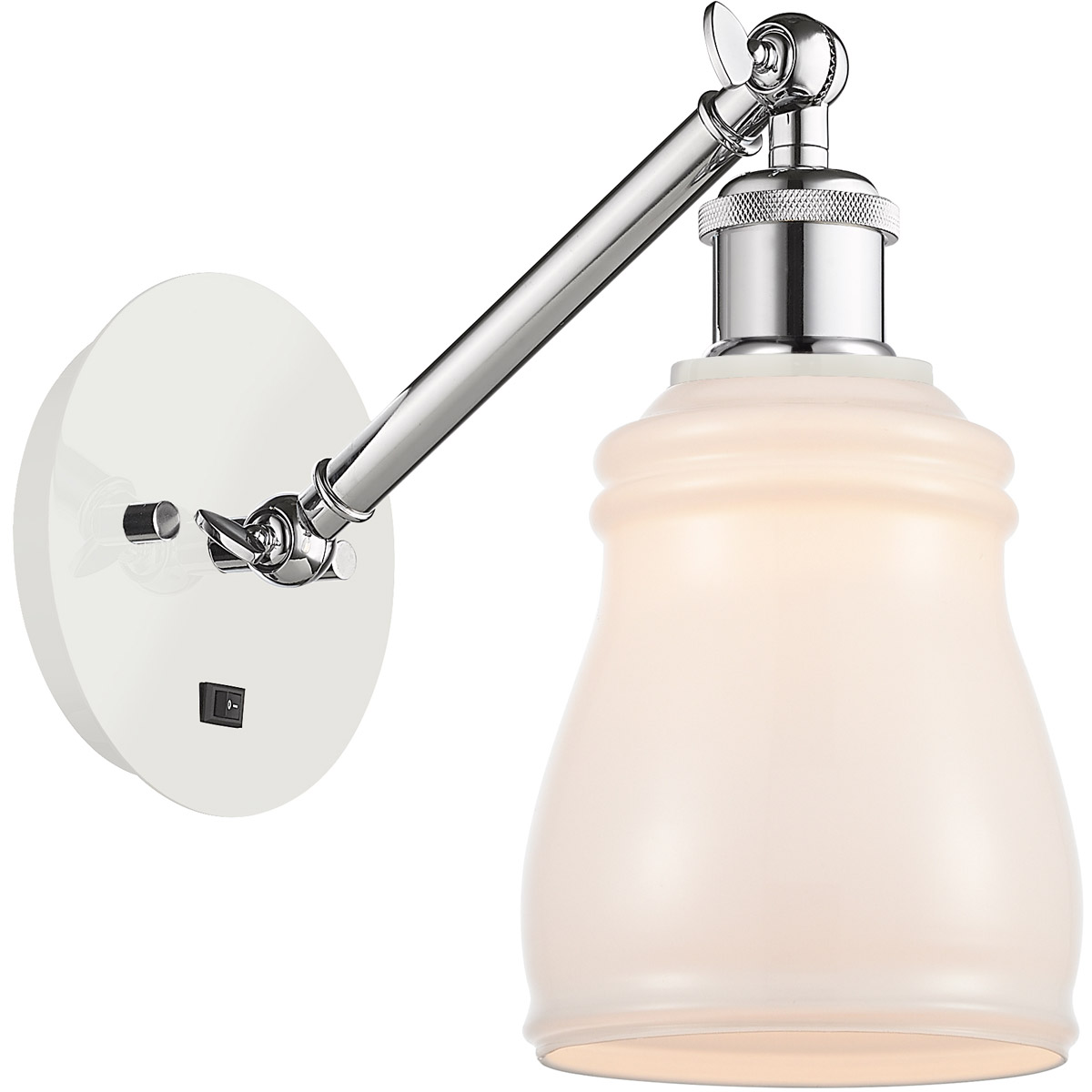 Ballston Ellery LED 5 inch White and Polished Chrome Sconce Wall Light