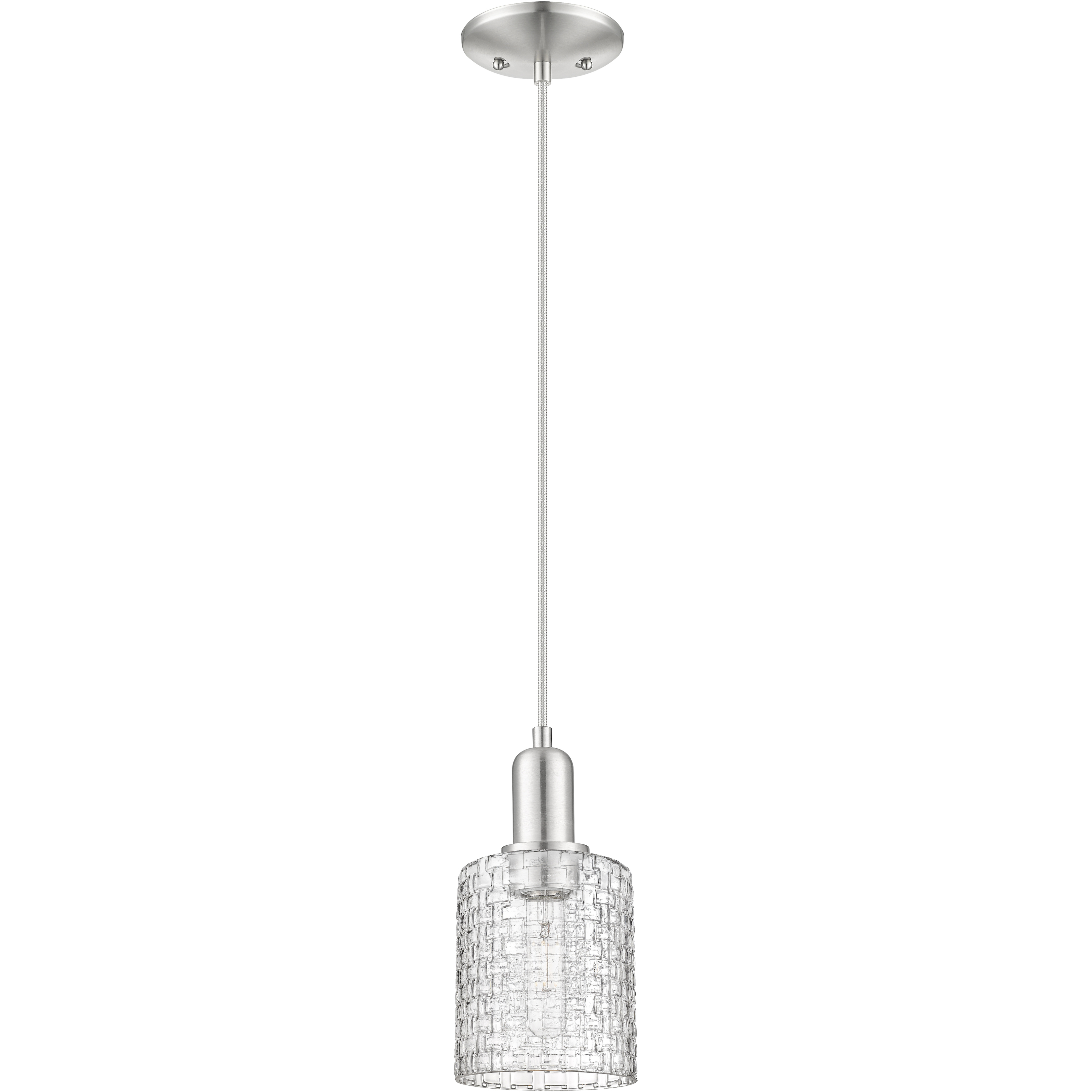 Arcadia Cobbleskill 1 Light 5 inch Brushed Satin Nickel Mini Pendant Ceiling Light