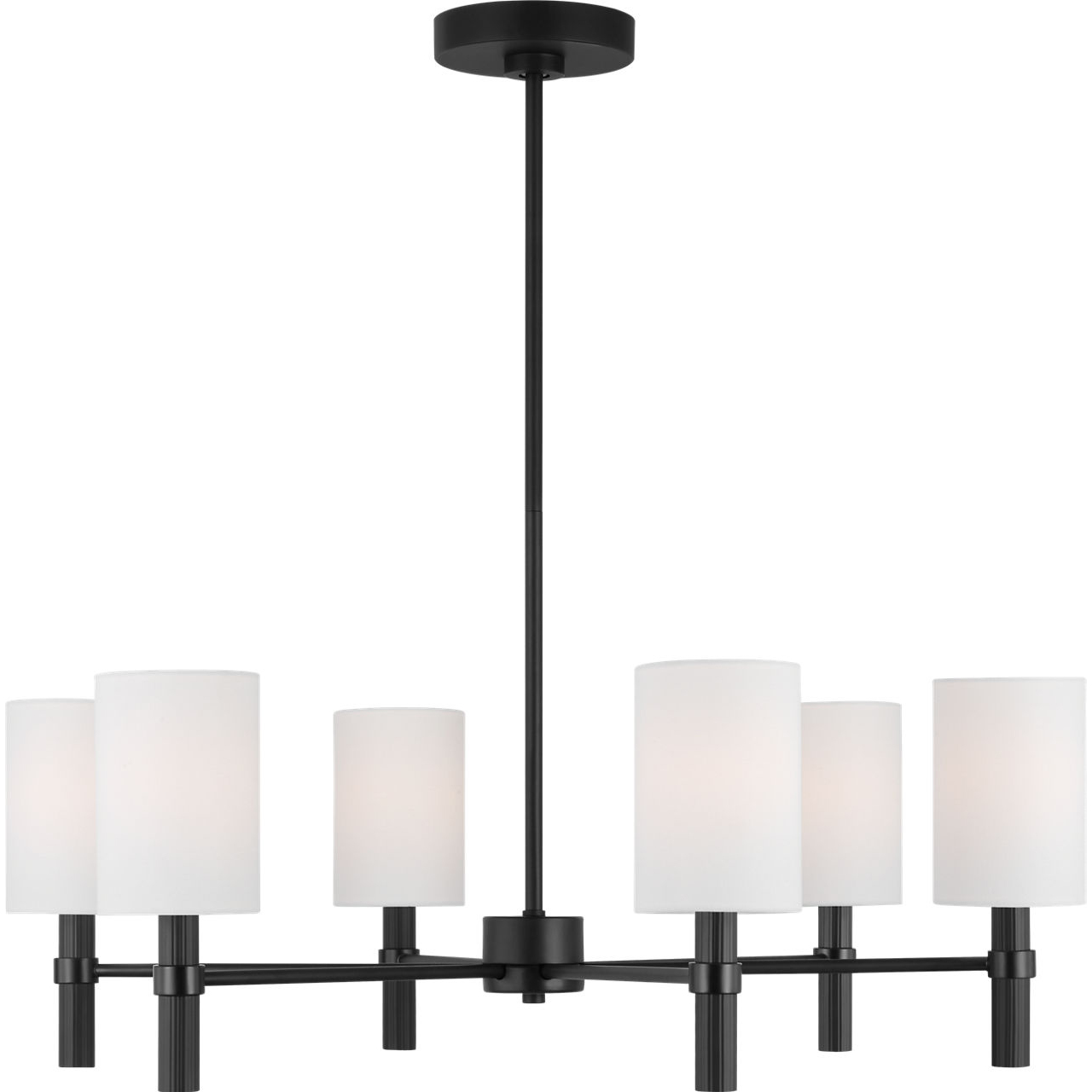 Drew & Jonathan Scott Manor 6 Light 30 inch Midnight Black Chandelier Ceiling Light