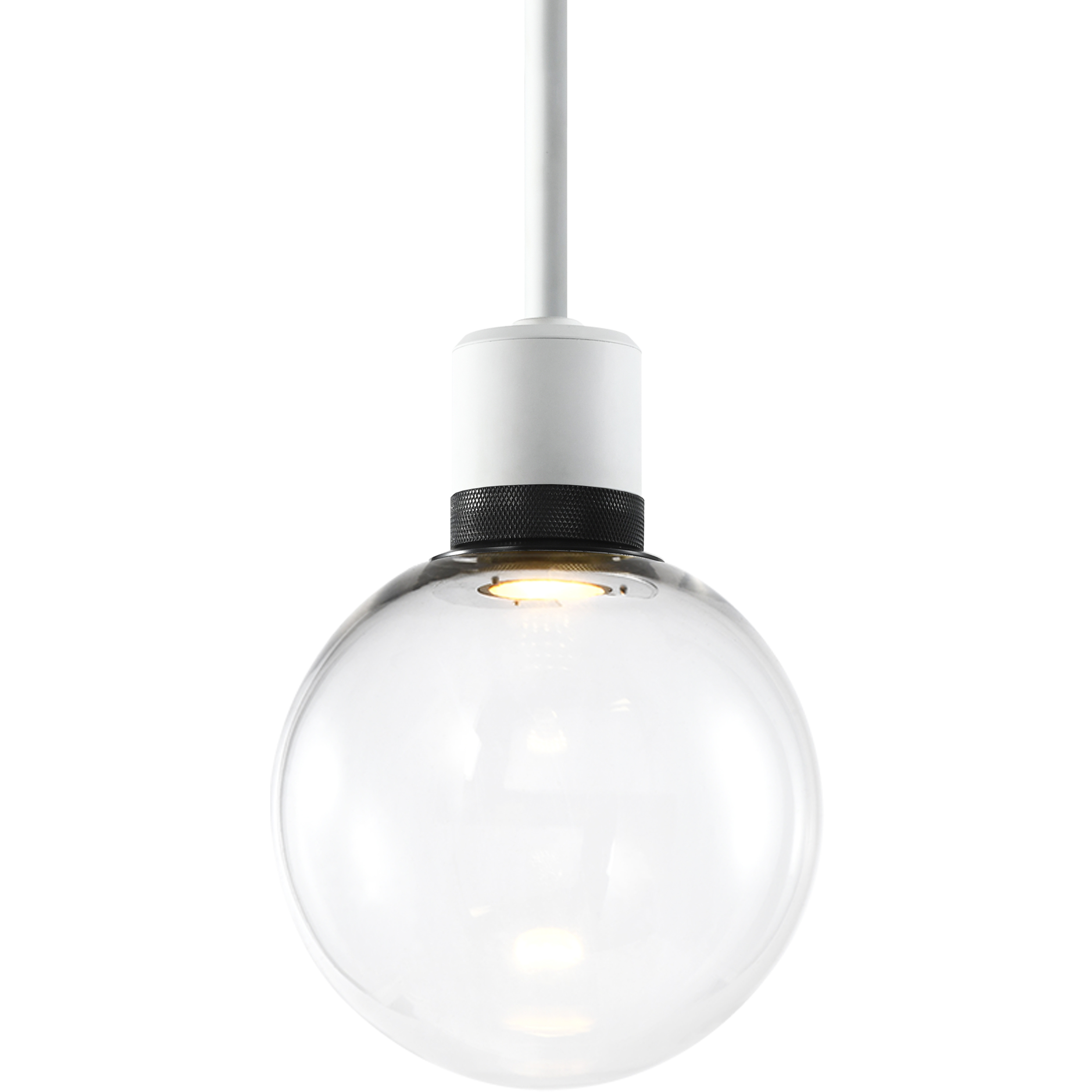 Zigrina 1 Light 7.88 inch Matte White with Satin Brushed Black Pendant Ceiling Light