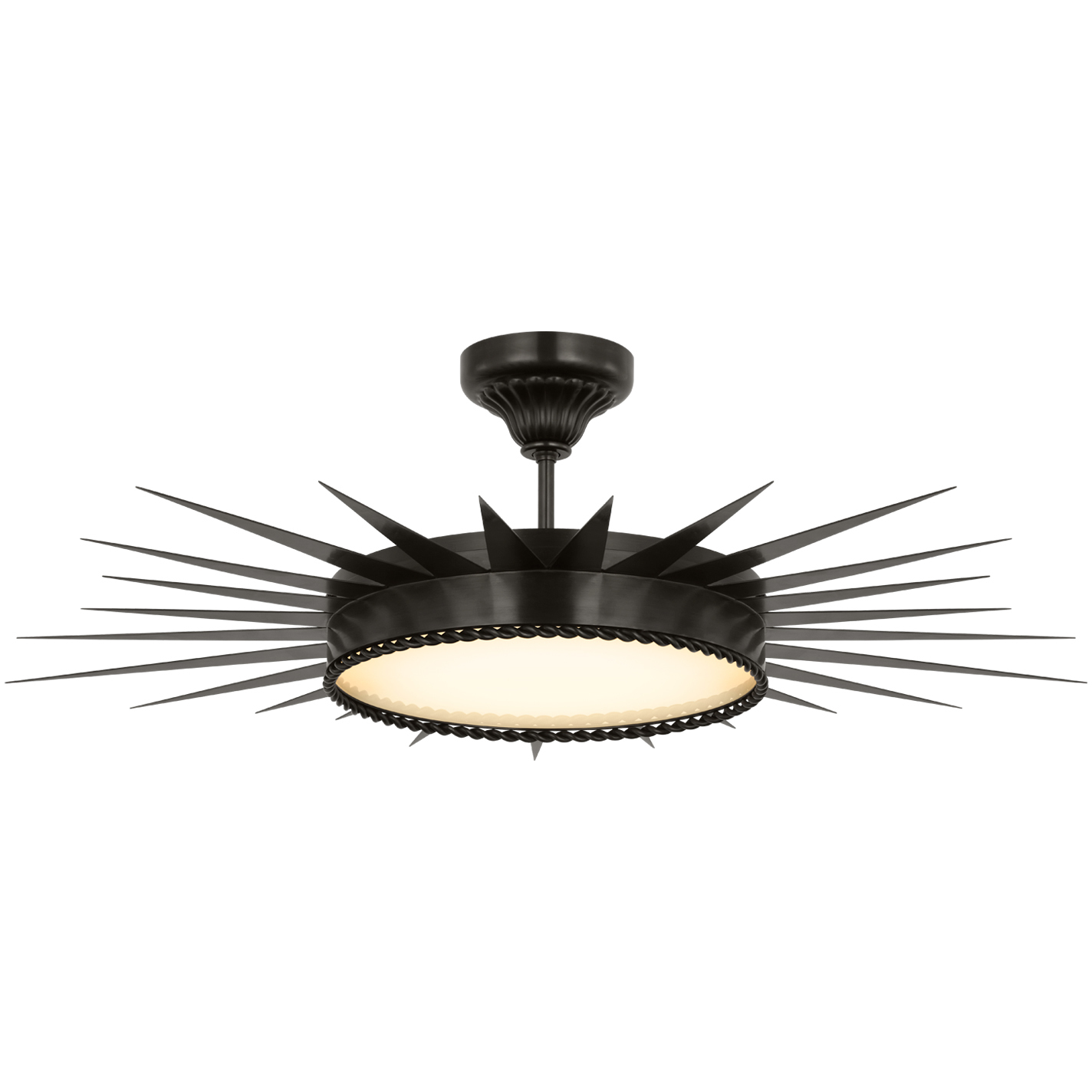 Suzanne Kasler Soleil LED 36 inch Bronze Semi-Flush Mount Ceiling Light