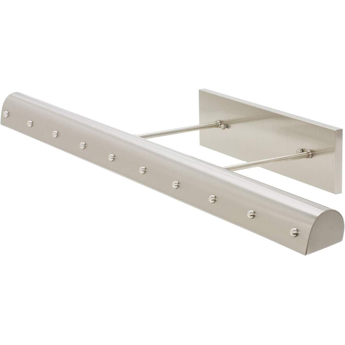 Traditional Picture Lights 13.5 watt 36 inch Satin Nickel with Polished Nickel Accents Picture Light Wall Light, Direct-Wire, Ball Motif