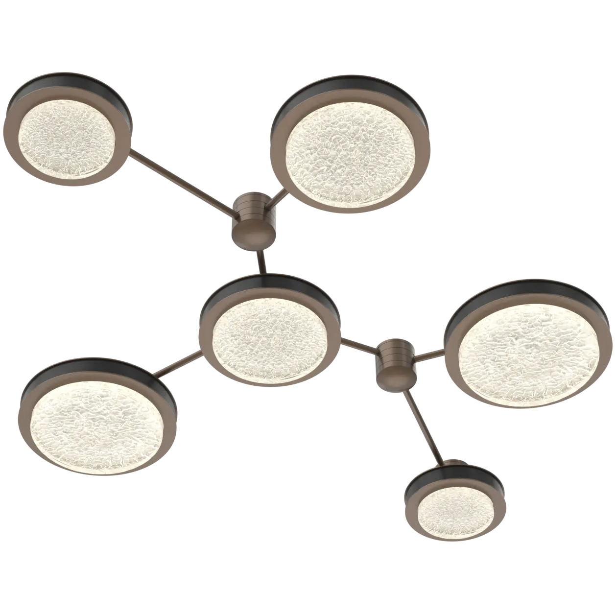 Iris LED 54.7 inch Burnished Bronze with Licorice Sconce & Flush Mount Wall Light, Hub and Spoke