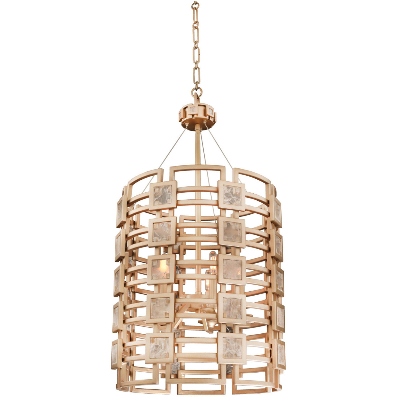 Metropolis 5 Light 19 inch Modern Gold Foyer Light Ceiling Light