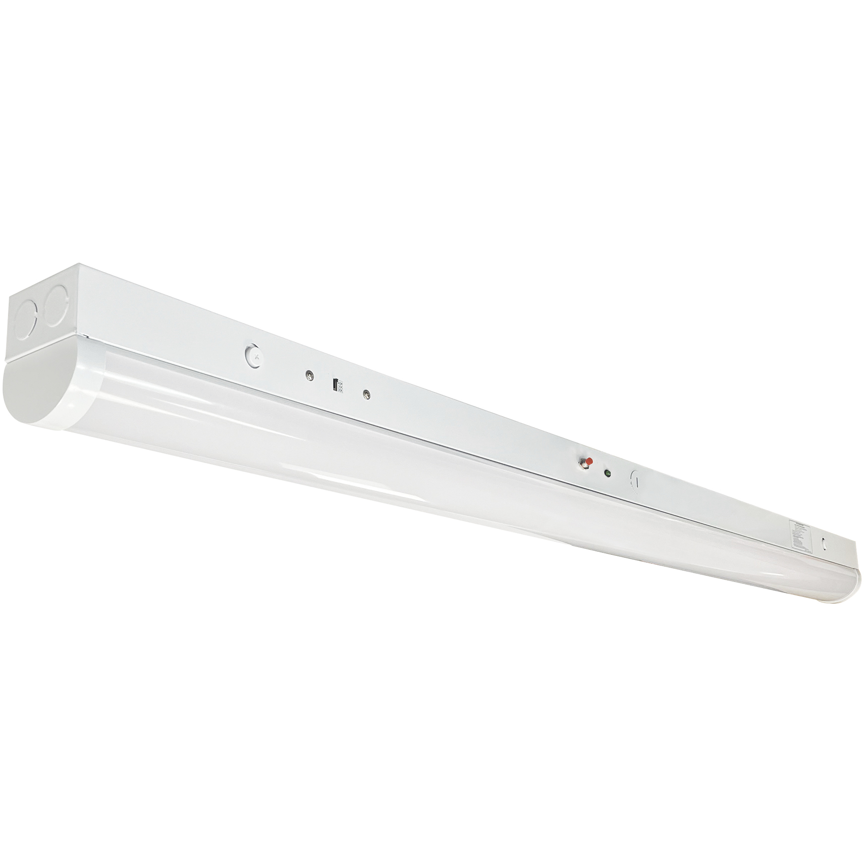 Industrial LED Tunable White Strip Light Ceiling Light in Integral Emergency Test Switch, Integral Motion Sensor, Selectable CCT