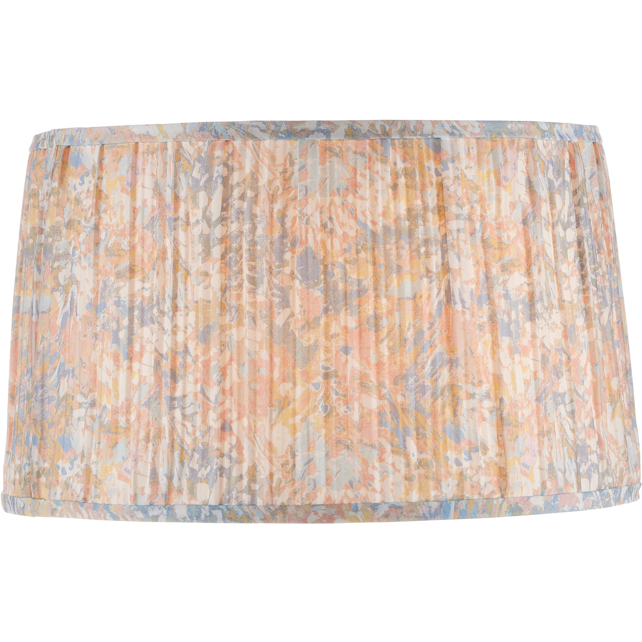 Wildflower Pastel Blue and Pastel Pink and Ivory 18 inch Tapered Lamp Shade, Large