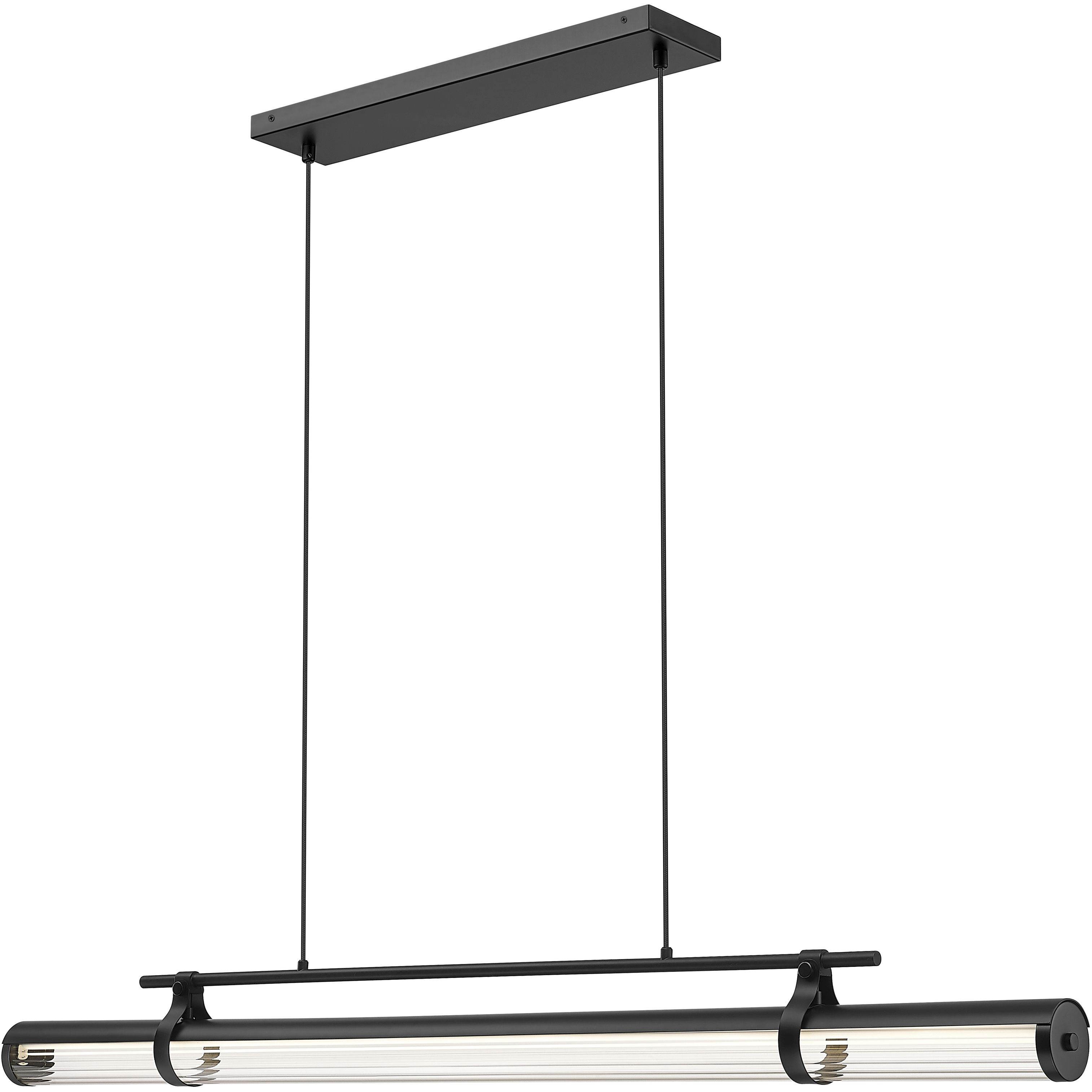 Benoit LED 56 inch Matte Black Billiard Light Ceiling Light