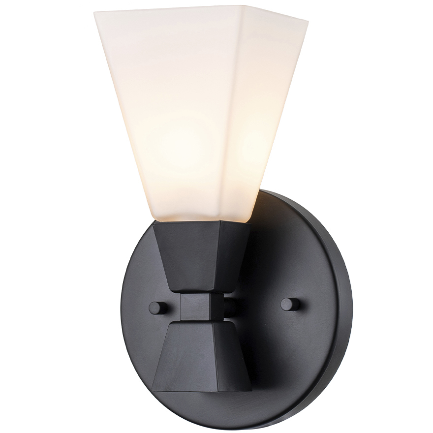 Bowtie 1 Light 6 inch Matte Black Bath Bar Wall Light