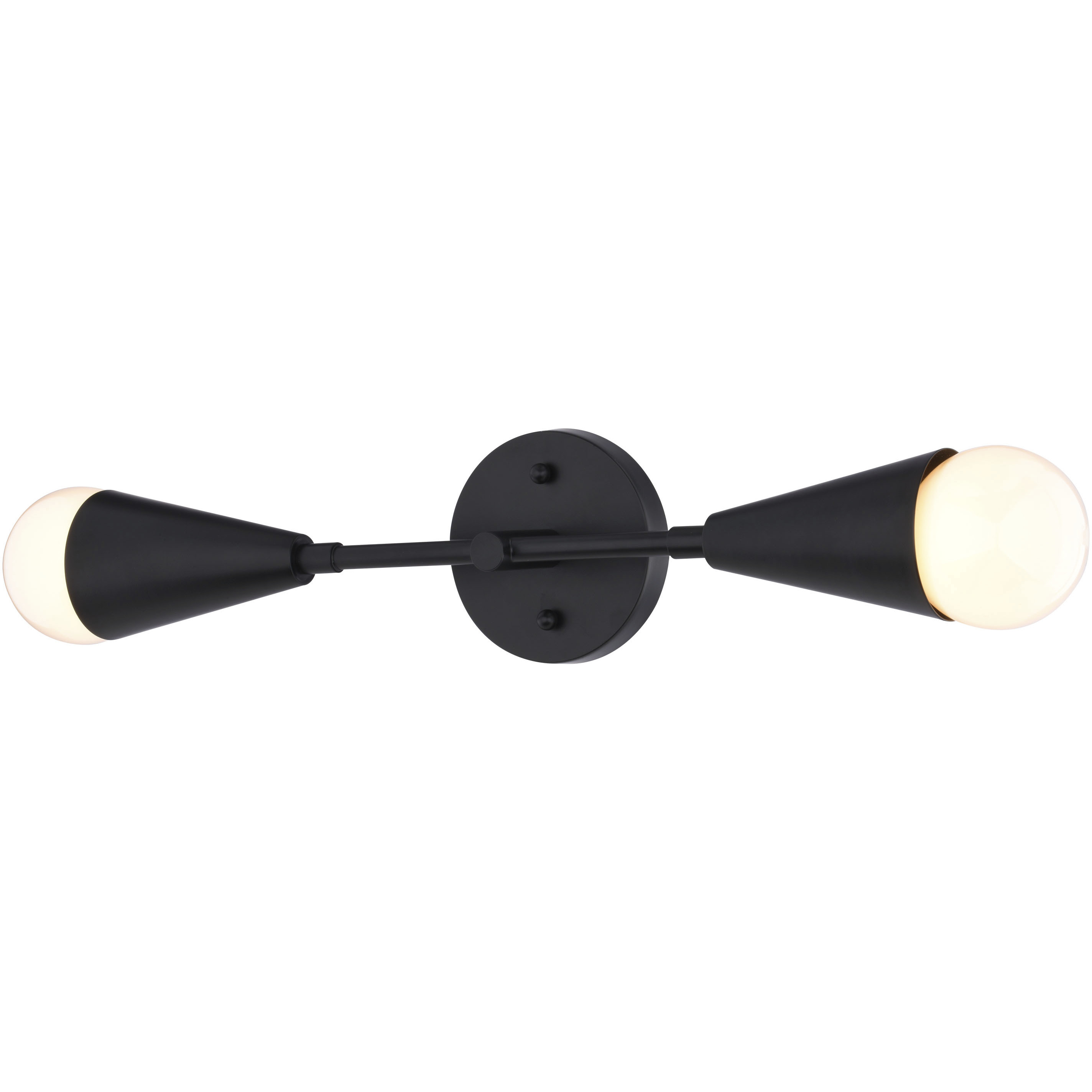 Zurich 2 Light 18 inch Matte Black ADA Wall Light