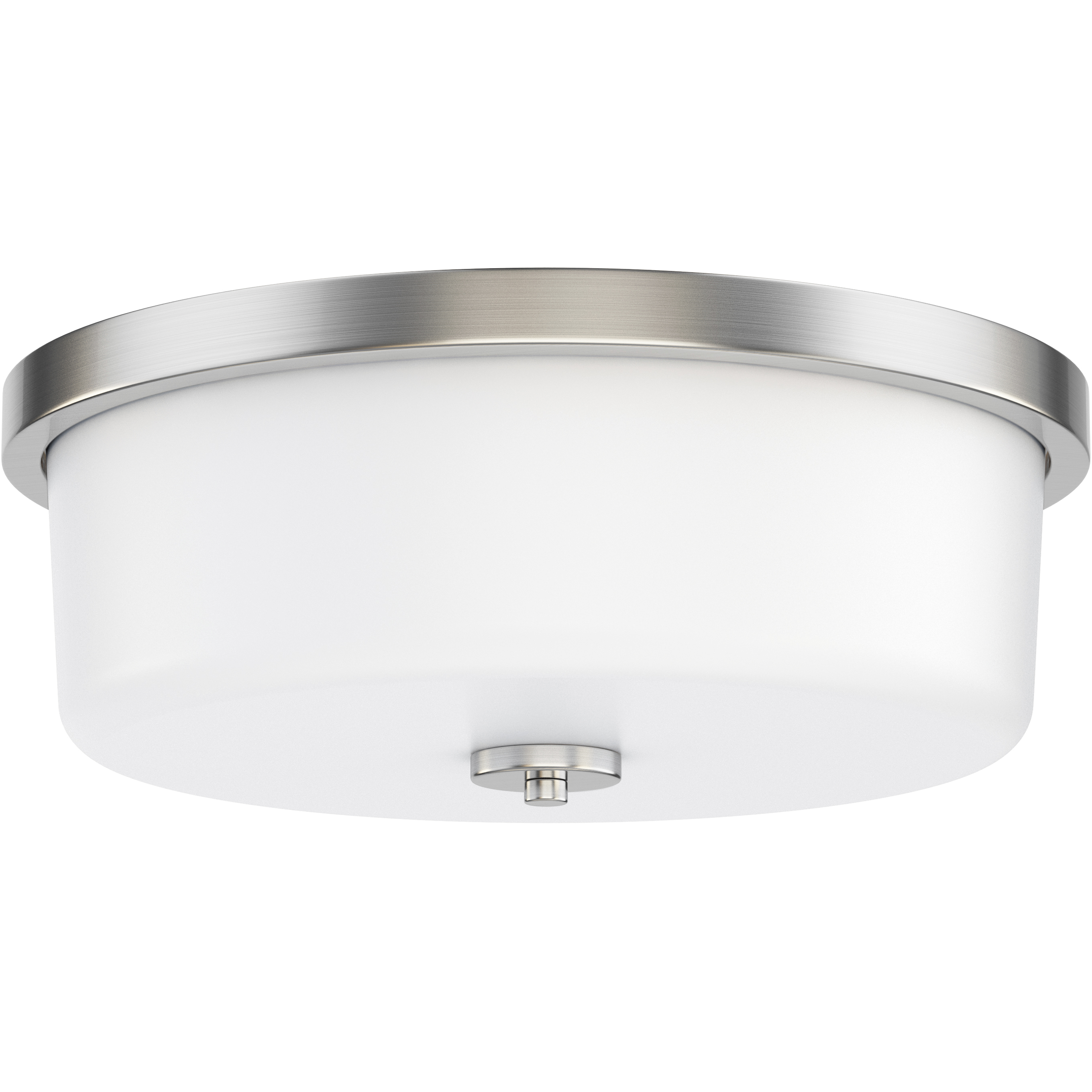 Fuller 3 Light 16 inch Satin Nickel Flush Mount Ceiling Light in White