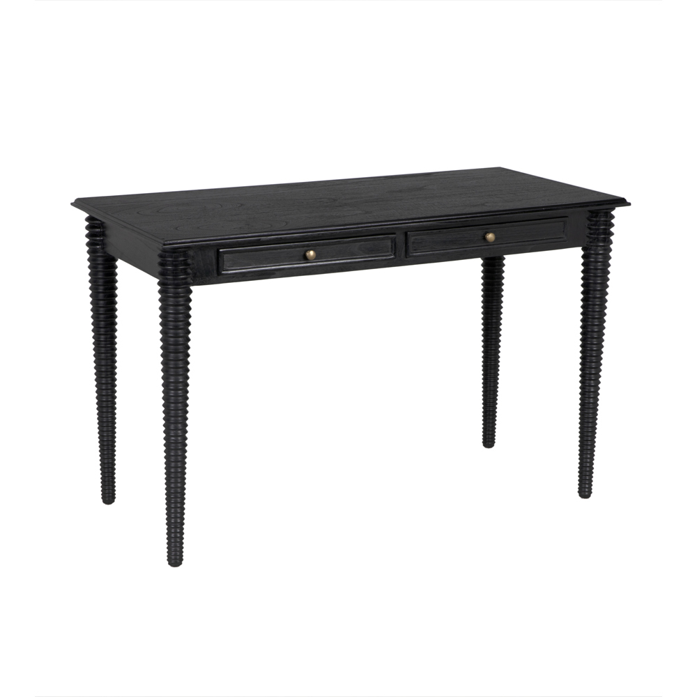 Leonardo 49 X 25 inch Charcoal Black Desk