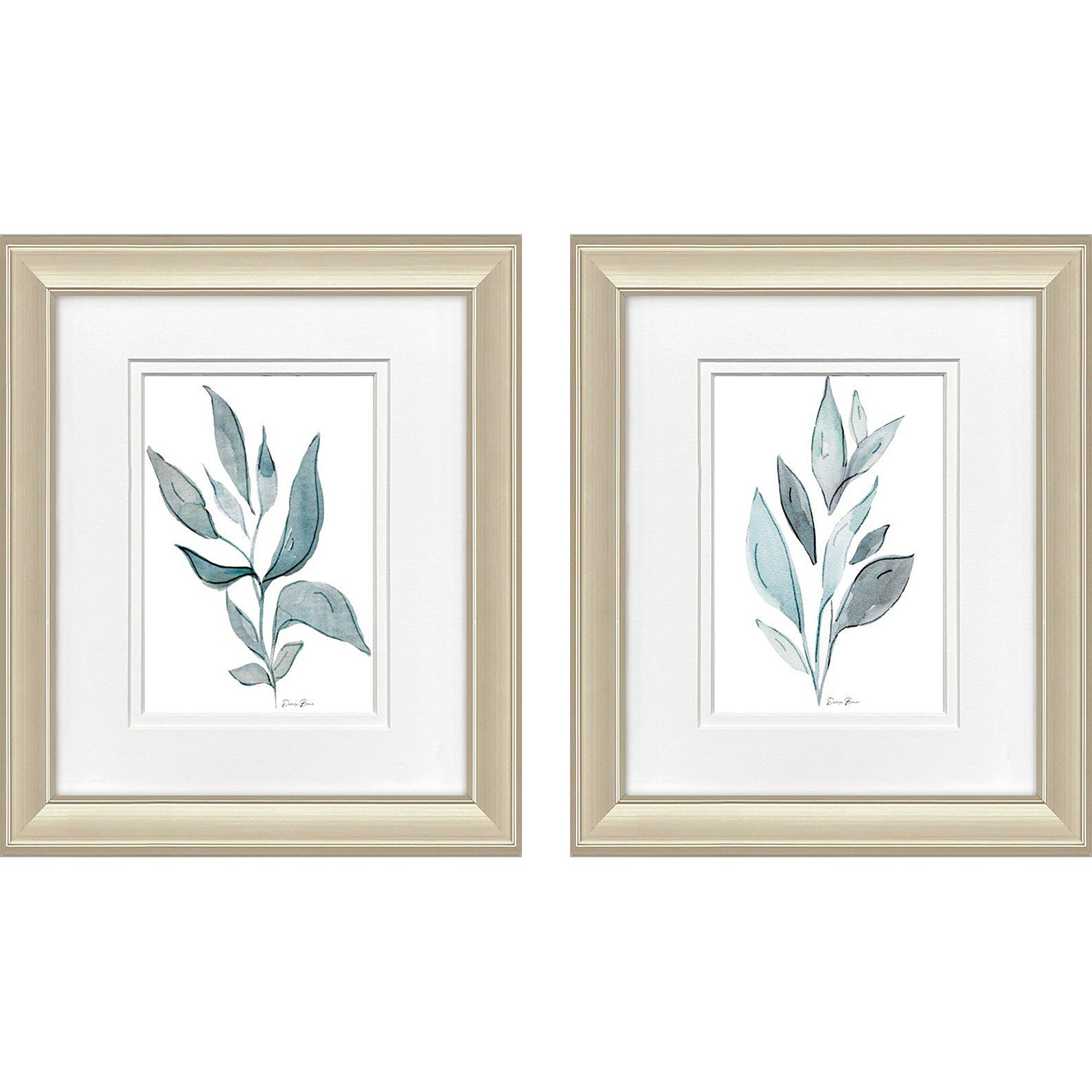 Teal Stems Blue and Teal and Green Framed Art, Propac