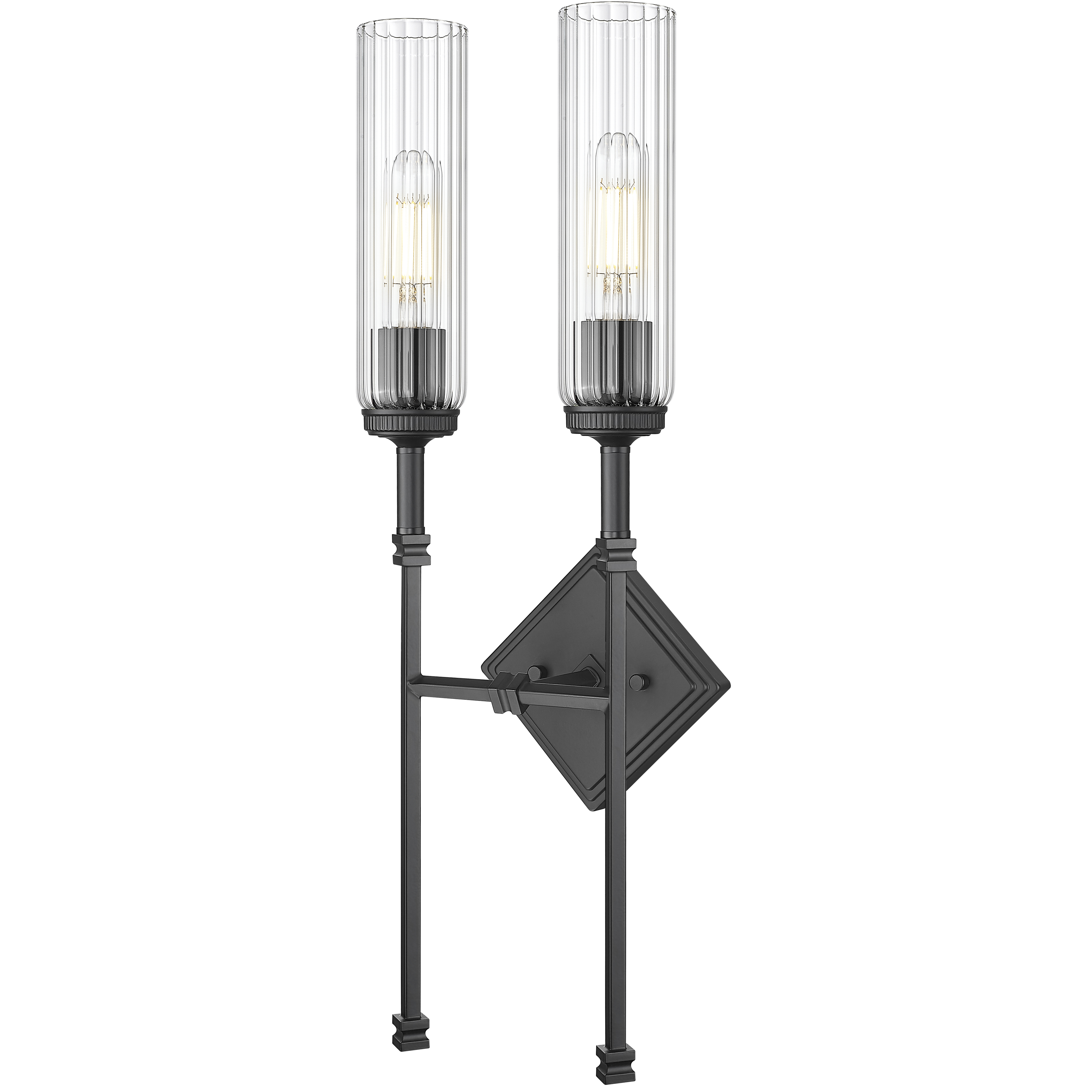 Esme 2 Light 8 inch Matte Black Wall Sconce Wall Light