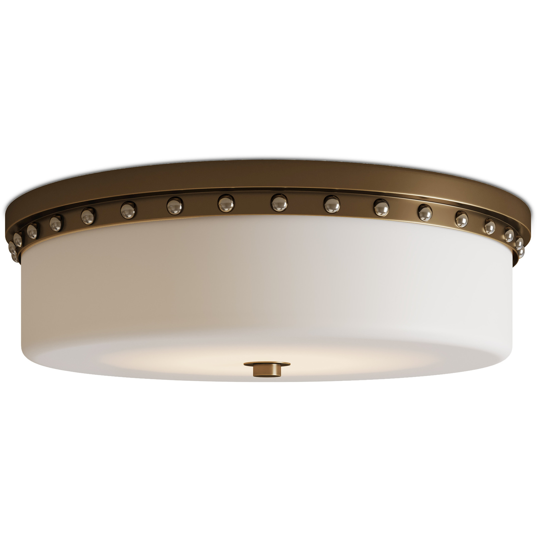 Barnabe LED 18 inch Antique Brass Flush Mount Ceiling Light