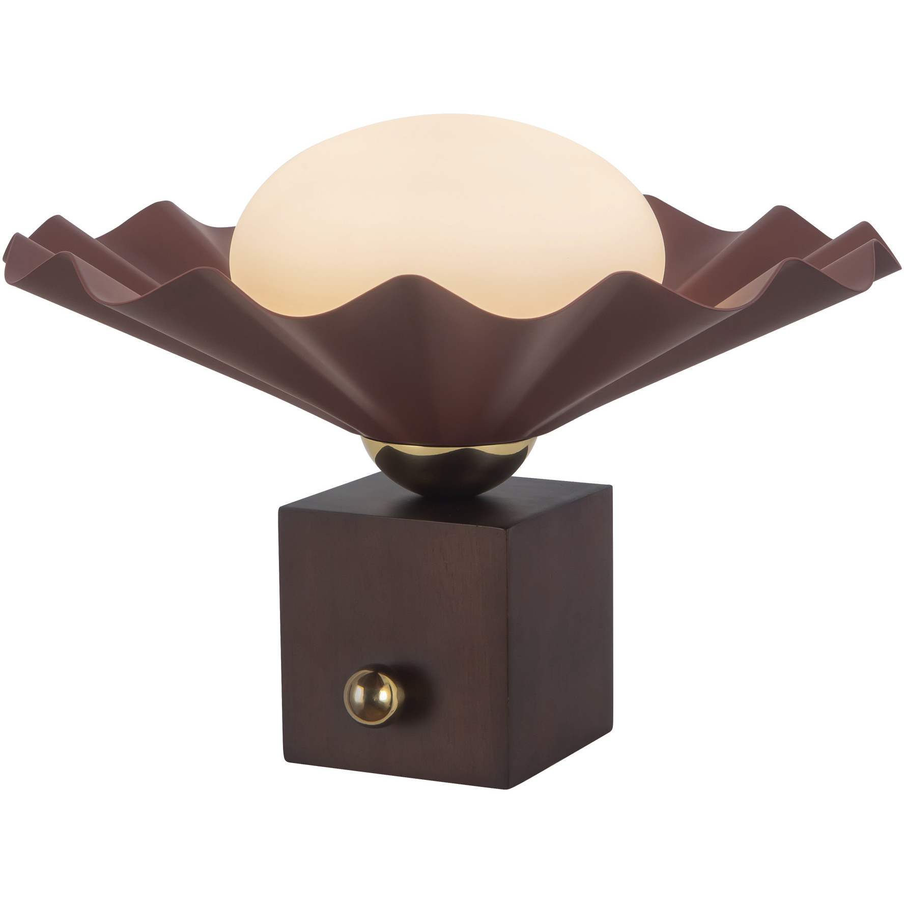 Furrow 9 inch 60 watt Burgundy Table Lamp Portable Light