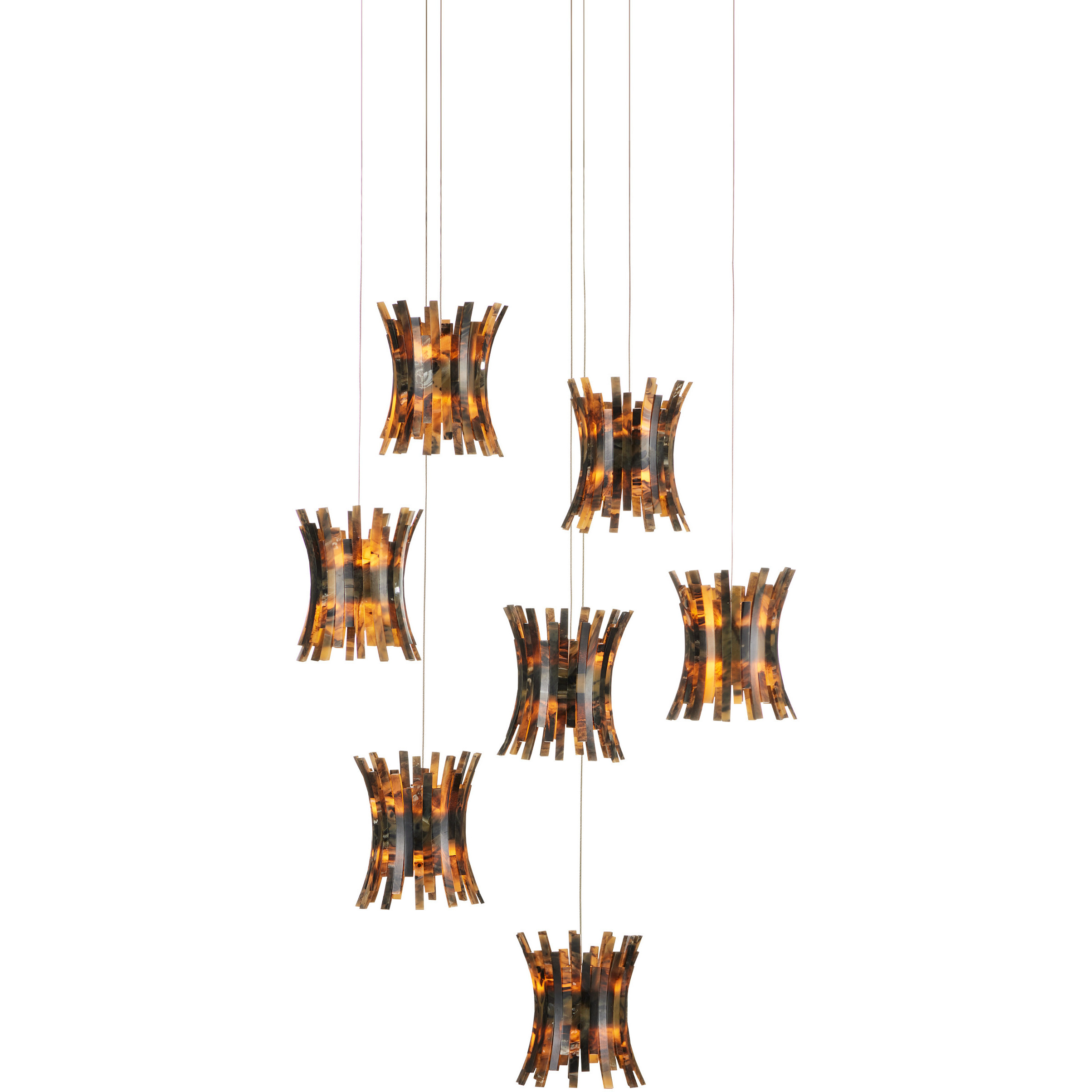 Alsop 7 Light 17 inch Silver Multi-Drop Pendant Ceiling Light