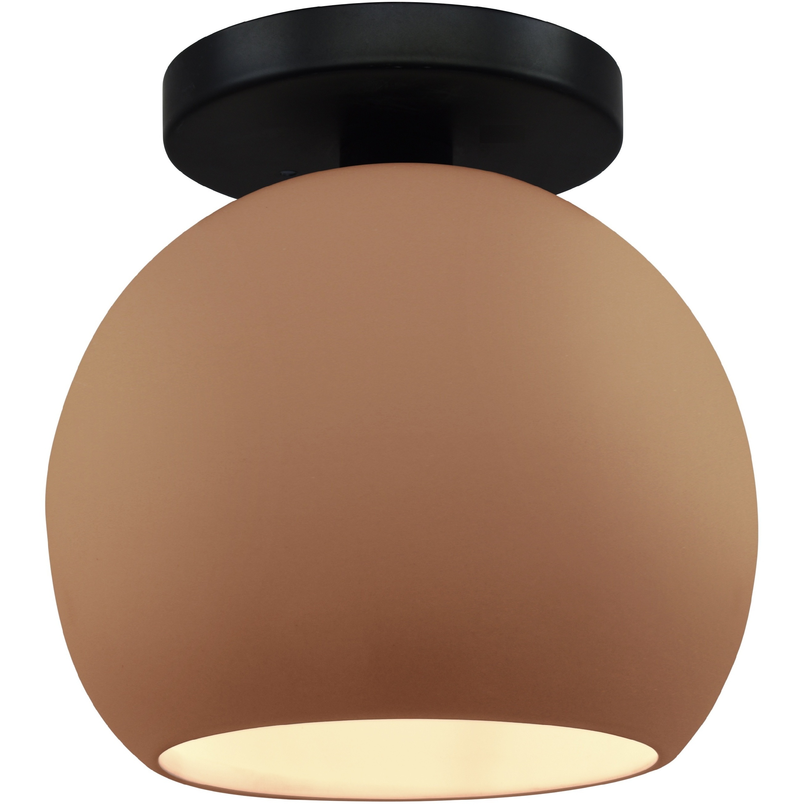 Radiance LED 10 inch Adobe and Matte Black Semi Flush Ceiling Light