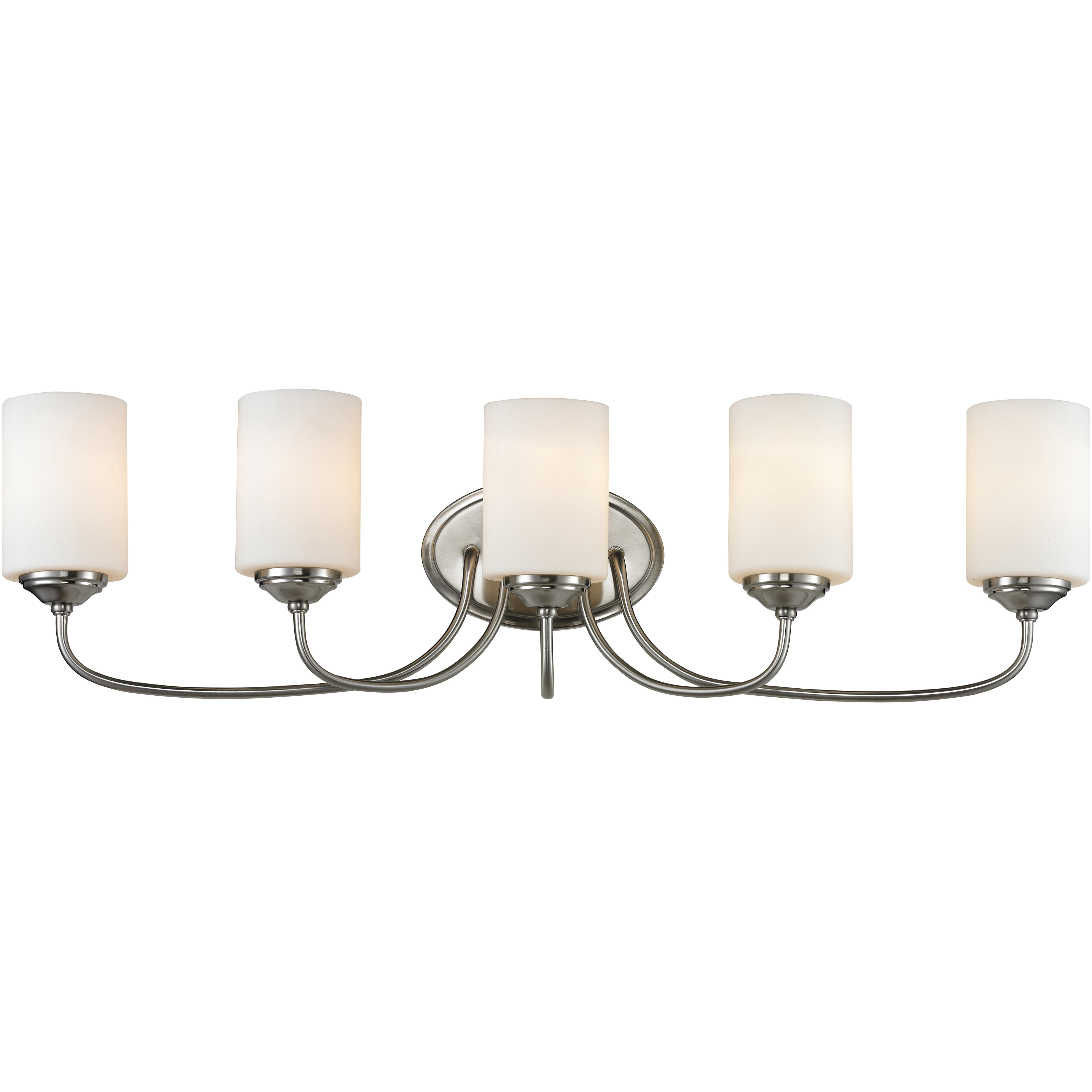 Cardinal 5 Light 34.75 inch Brushed Nickel Vanity Wall Light