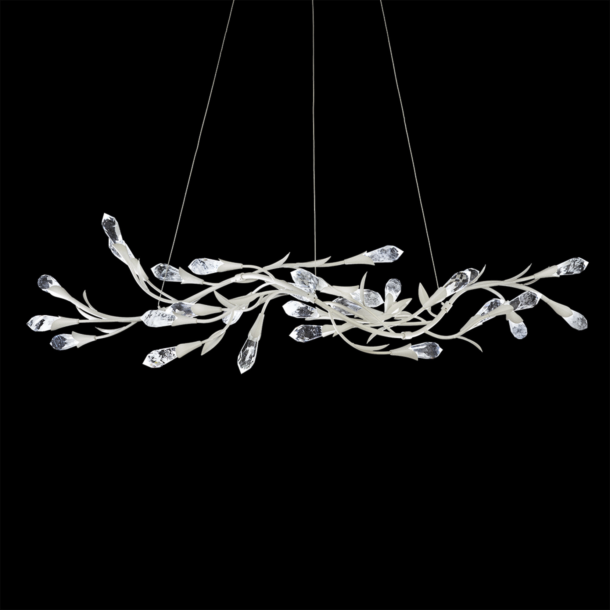 Signature Secret Garden LED 56.3 inch French Lace Linear Chandelier Ceiling Light