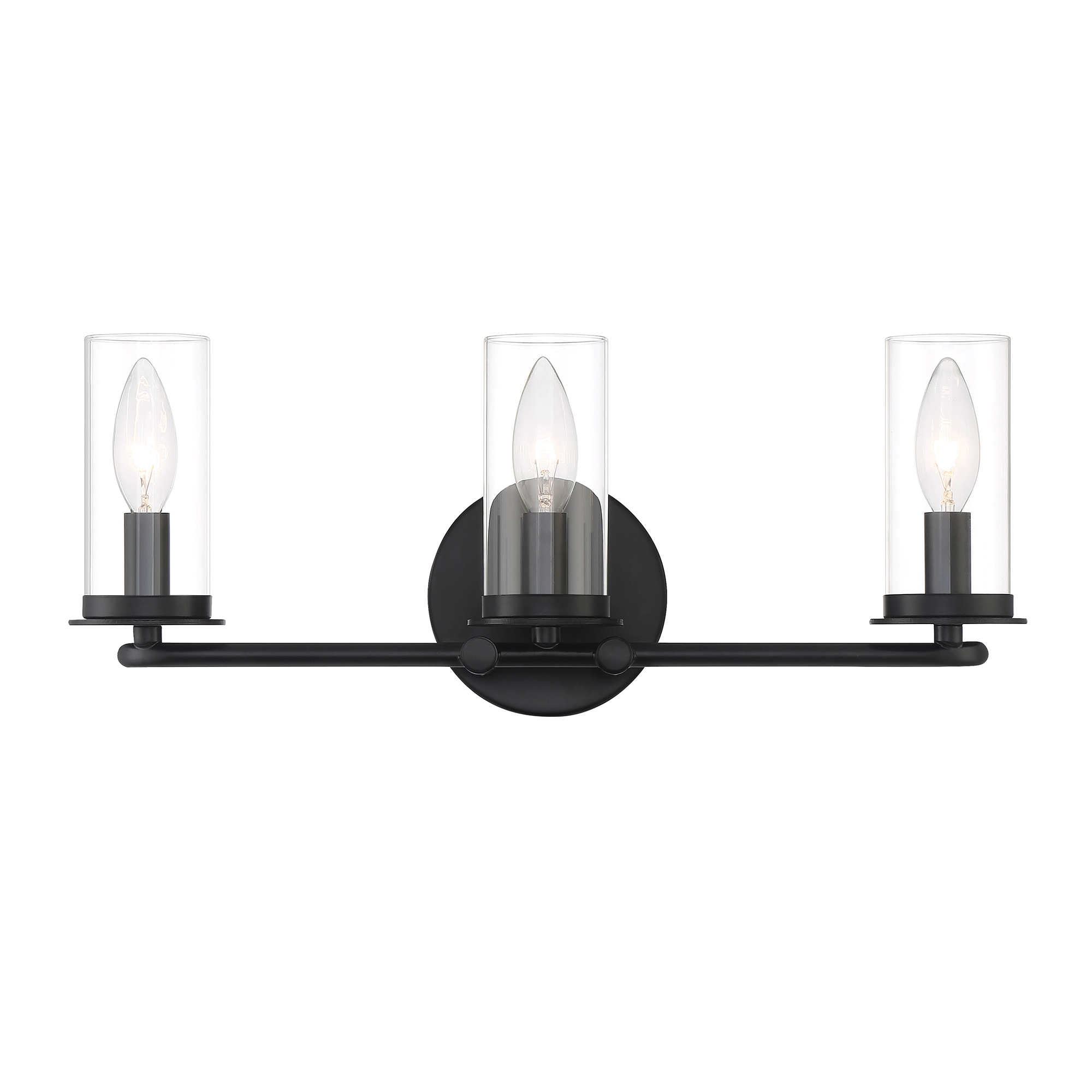 Hudson Heights 3 Light 18 inch Matte Black Vanity Light Wall Light