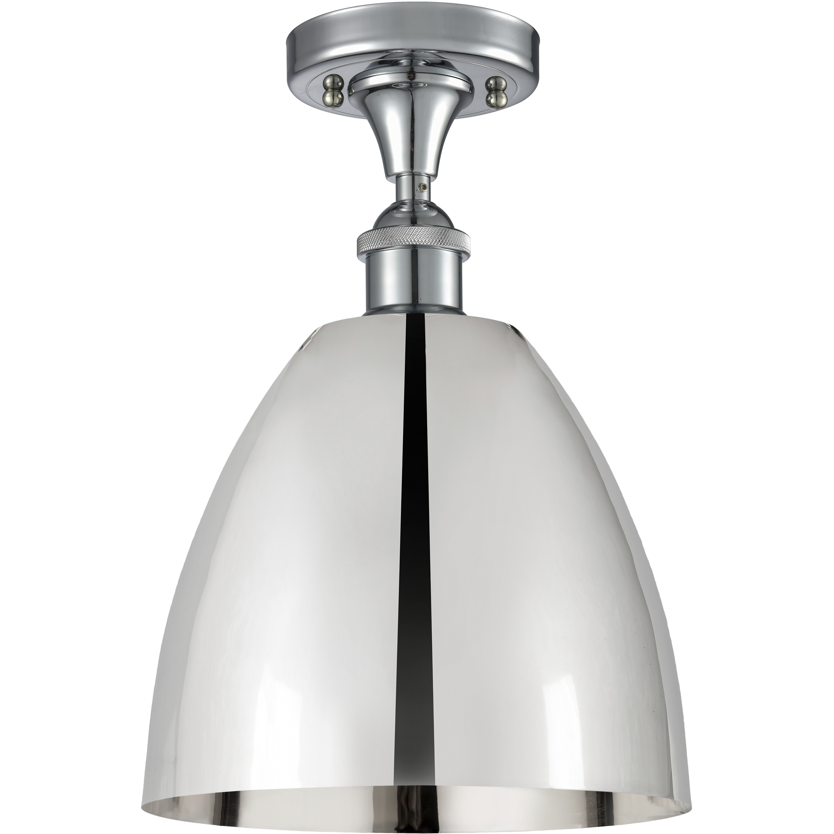 Ballston Dome 1 Light 9 inch Polished Chrome Semi-Flush Mount Ceiling Light