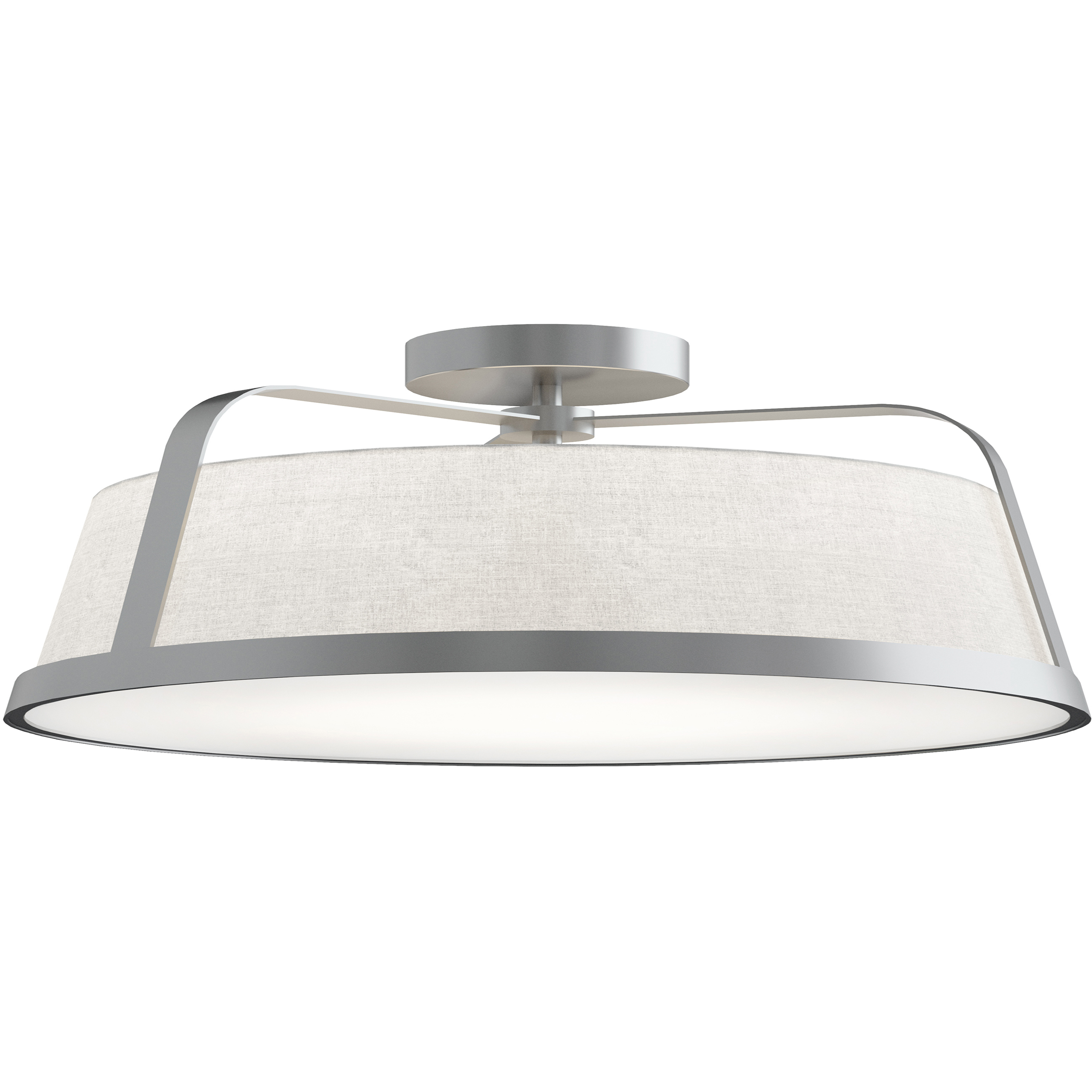 Lizzette LED 18 inch Satin Nickel Semi-Flush Mount Ceiling Light