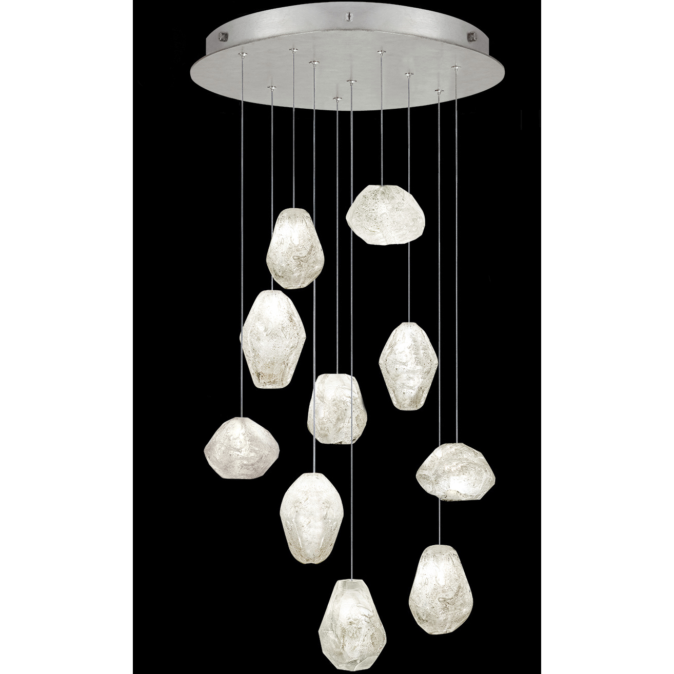 Natural Inspirations 10 Light 22 inch Silver Pendant Ceiling Light