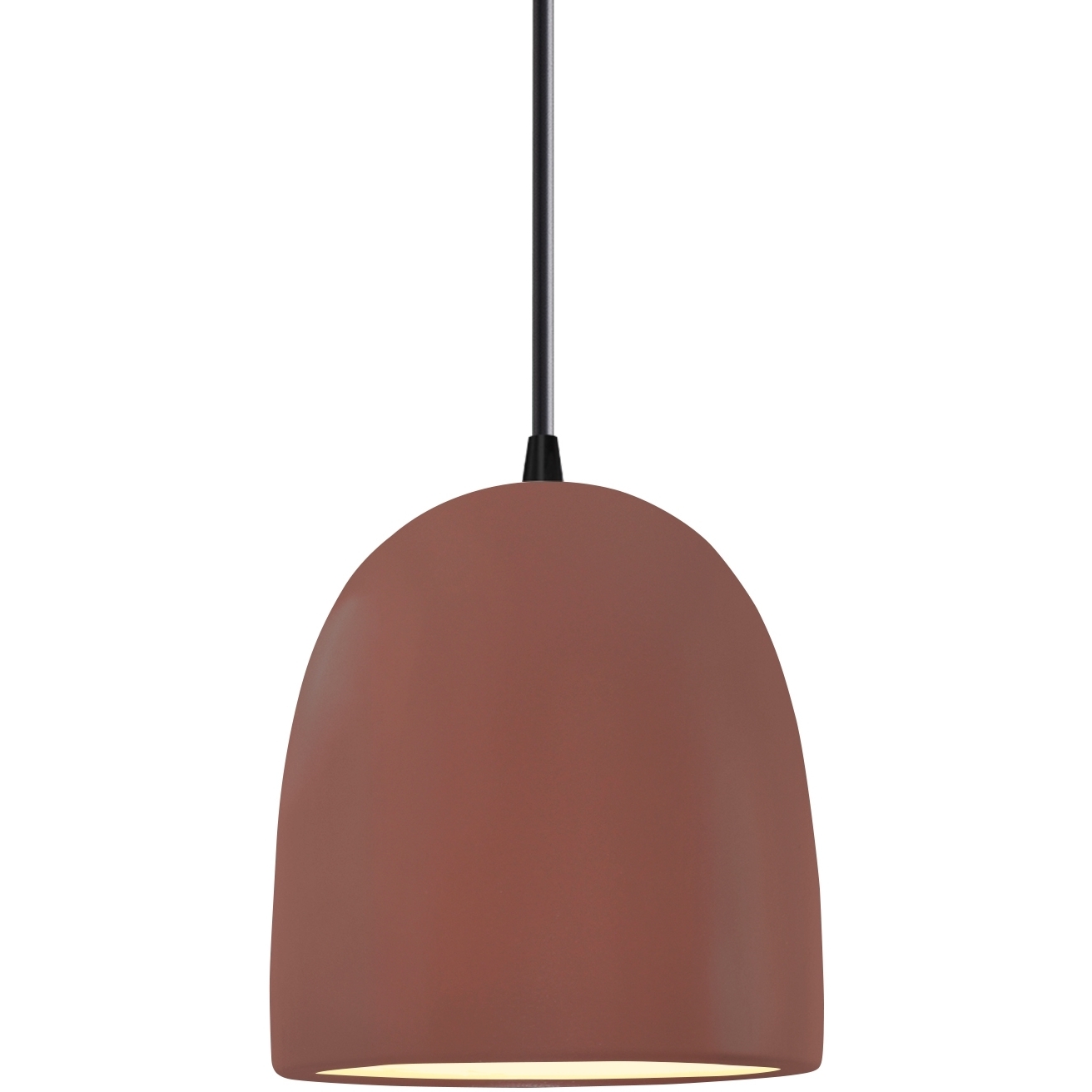 Radiance Collection 1 Light 9 inch Matte Black and Canyon Clay and Black Pendant Ceiling Light