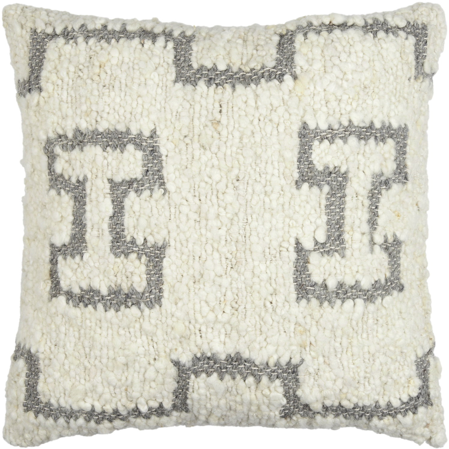 Figuration 18 X 18 inch Cream/Gray Accent Pillow