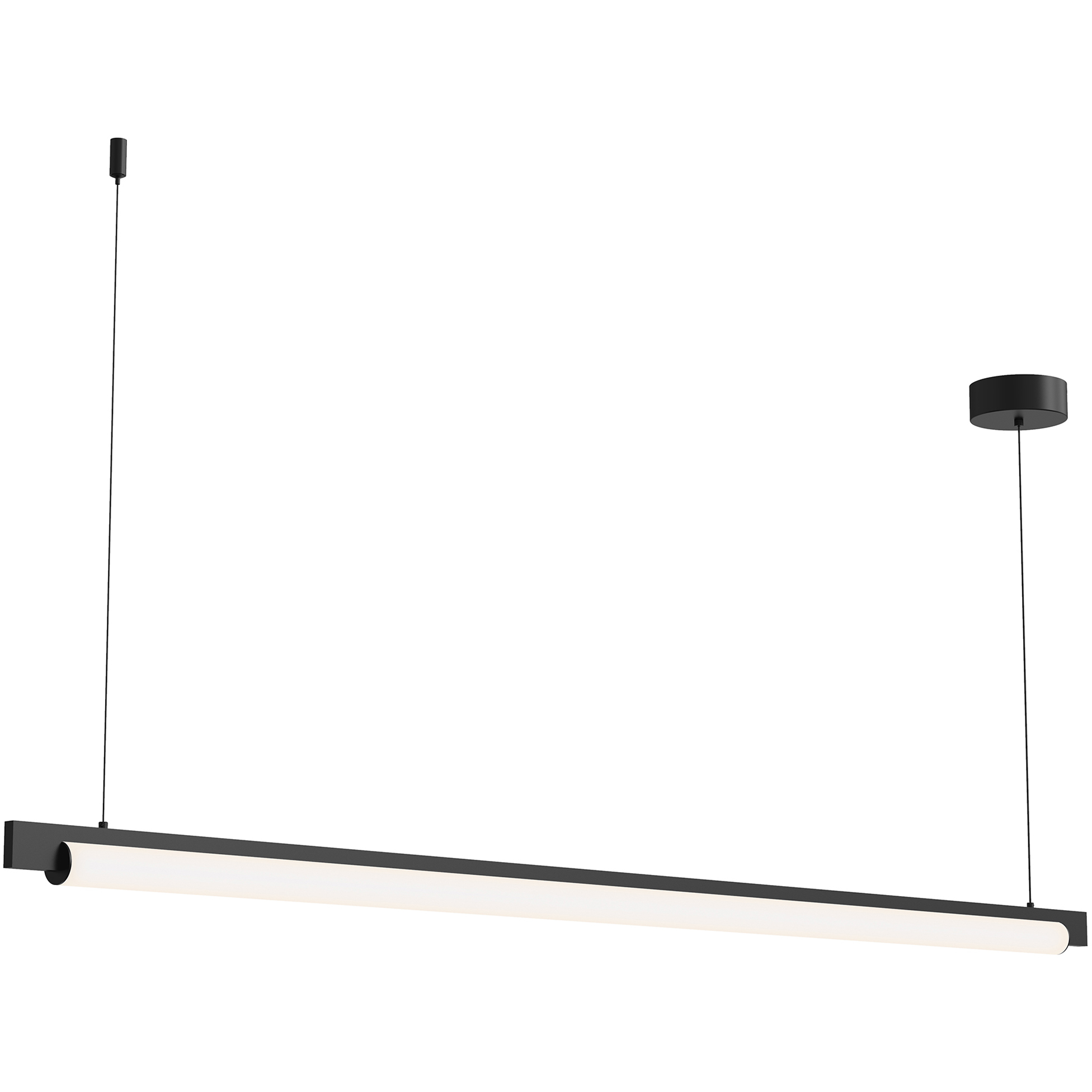 Keel LED 60 inch Satin Black Pendant Ceiling Light in 3500K